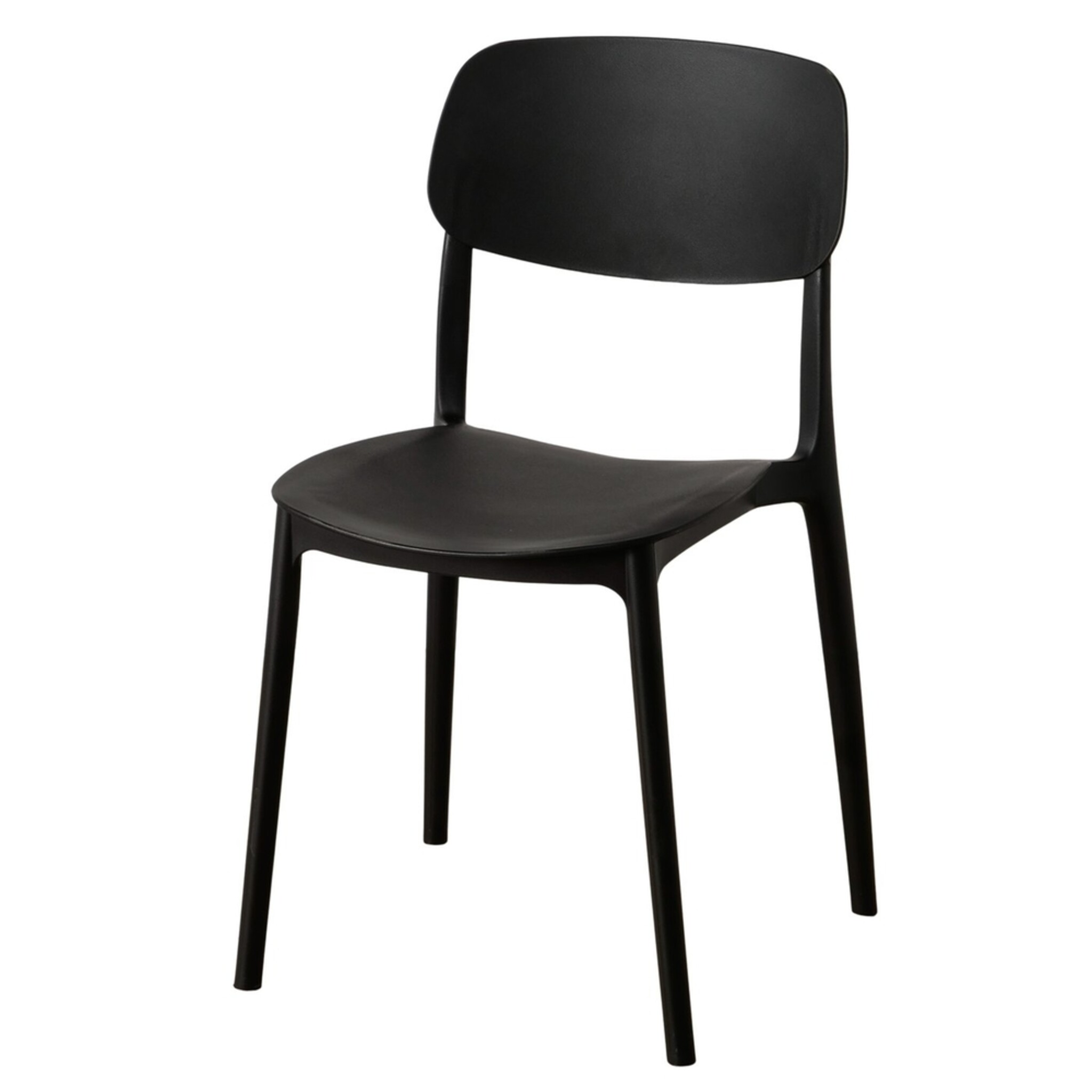 Boltze Stuhl Primus | Robuster Kunststoff-Stuhl Skandi-Stil, schwarz 