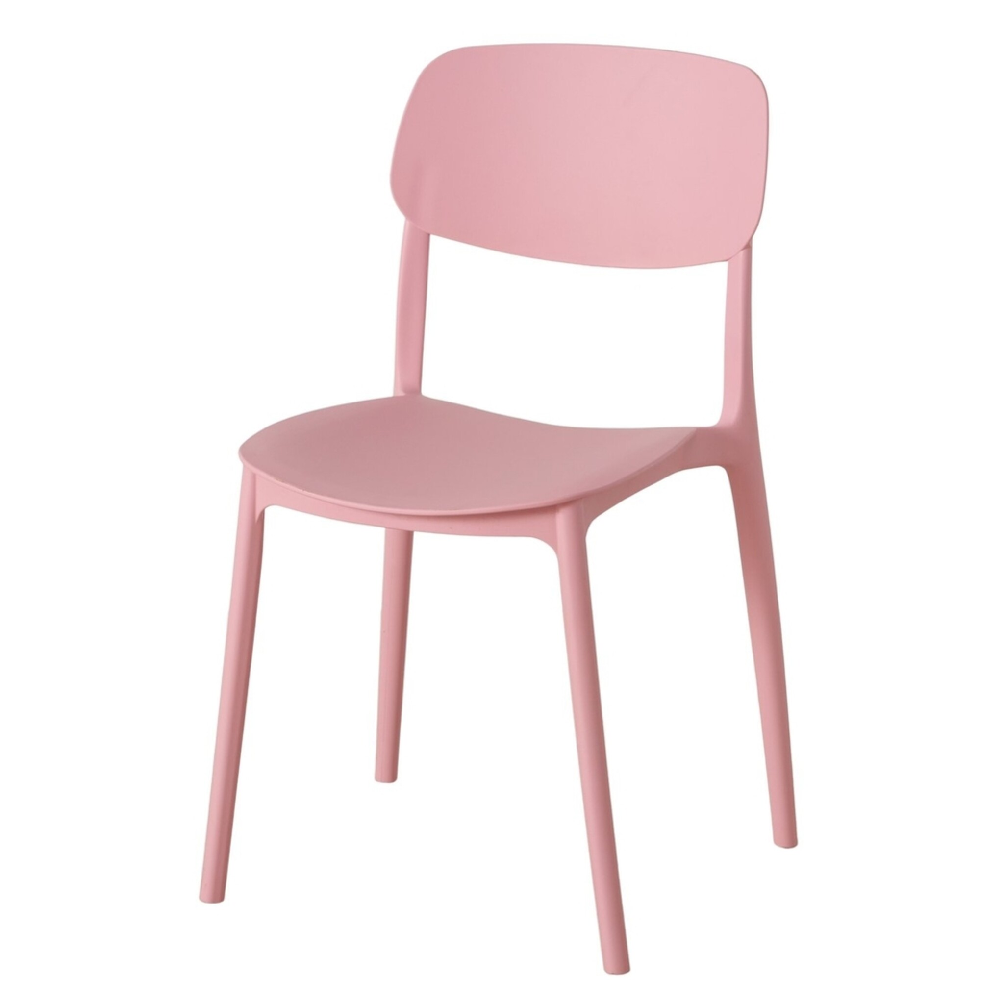 Boltze Stuhl Primus | Robuster Kunststoff-Stuhl Skandi-Stil, pink 