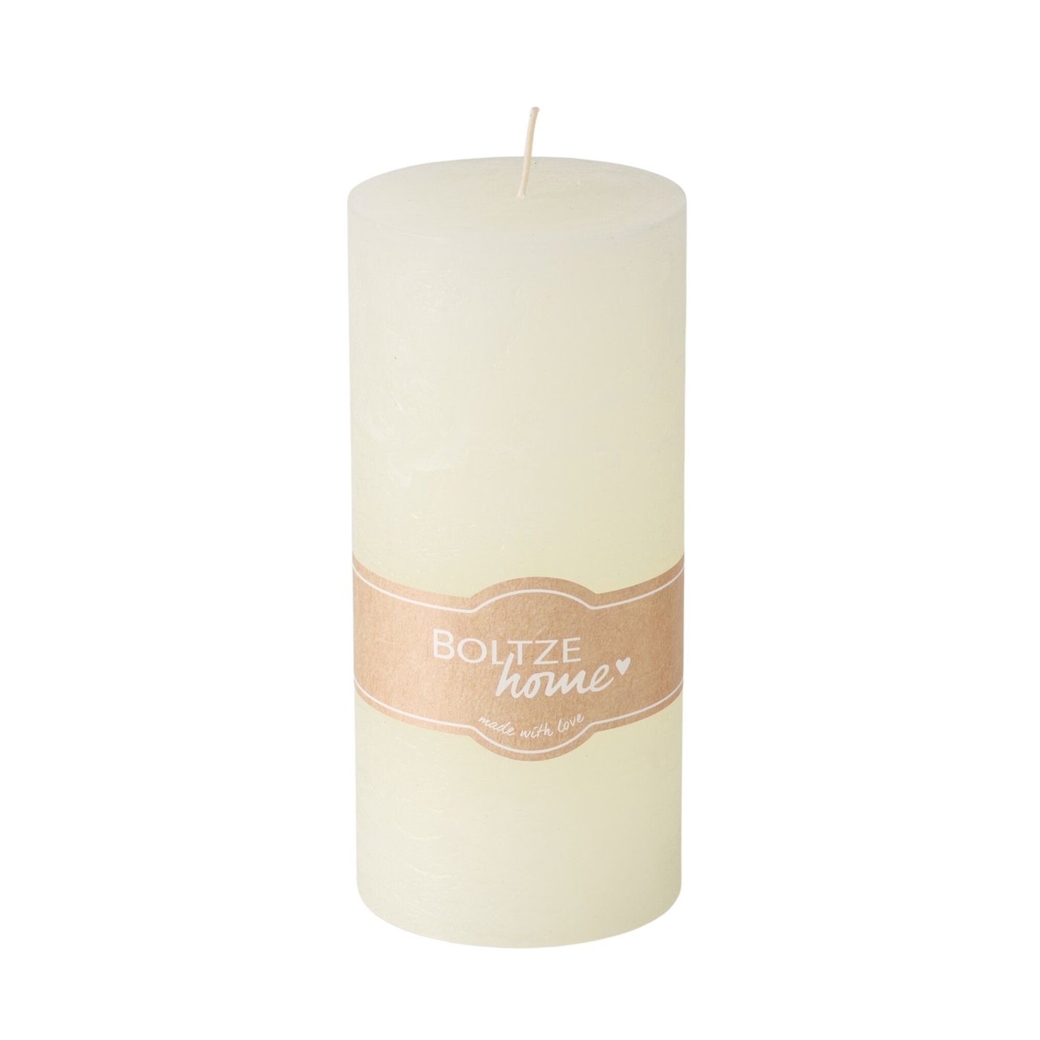 Stumpenkerze Casual, creme 
