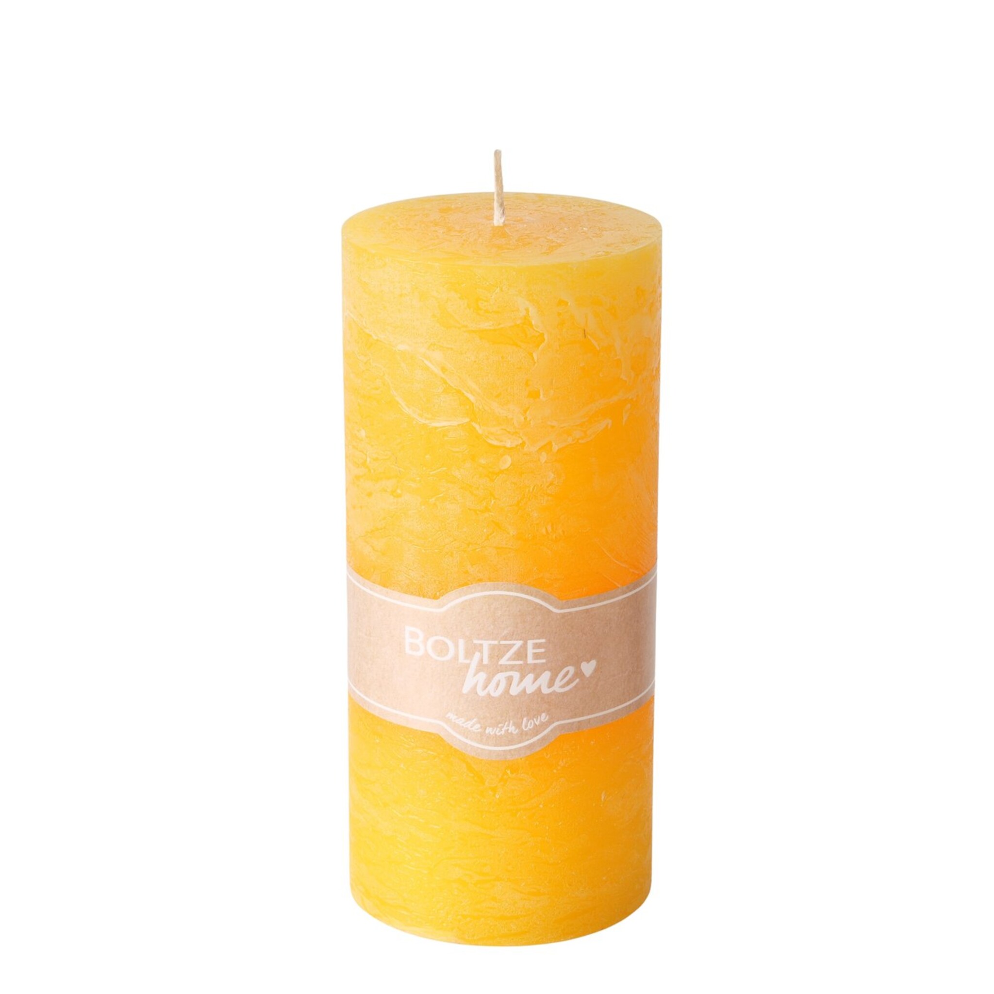 Stumpenkerze Casual, hellorange 