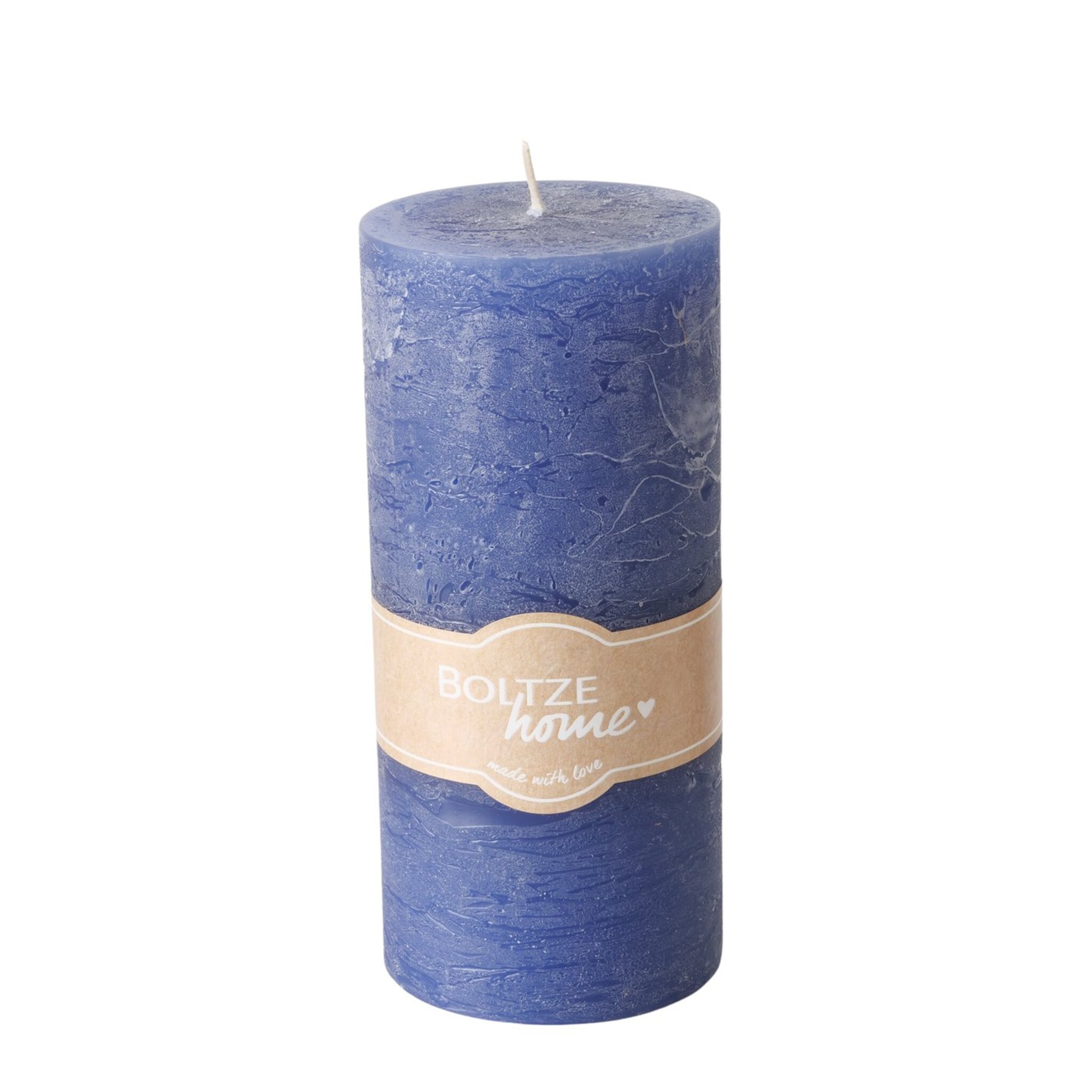 Stumpenkerze Casual, blau 