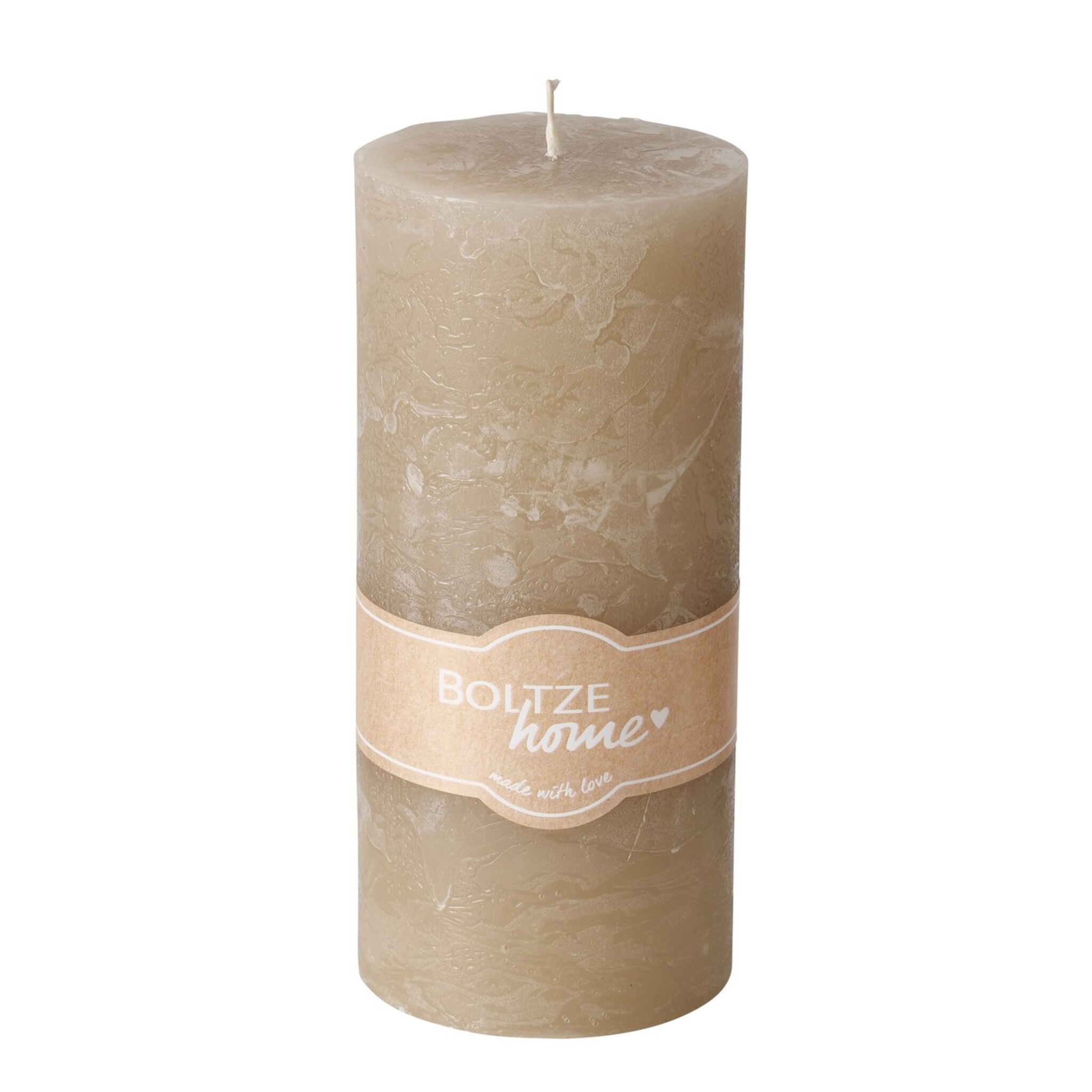 Stumpenkerze Casual, beige 