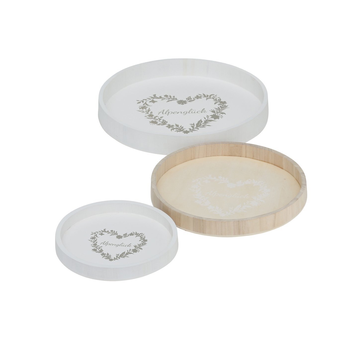 Tablett Berta 3er Set, weiss 