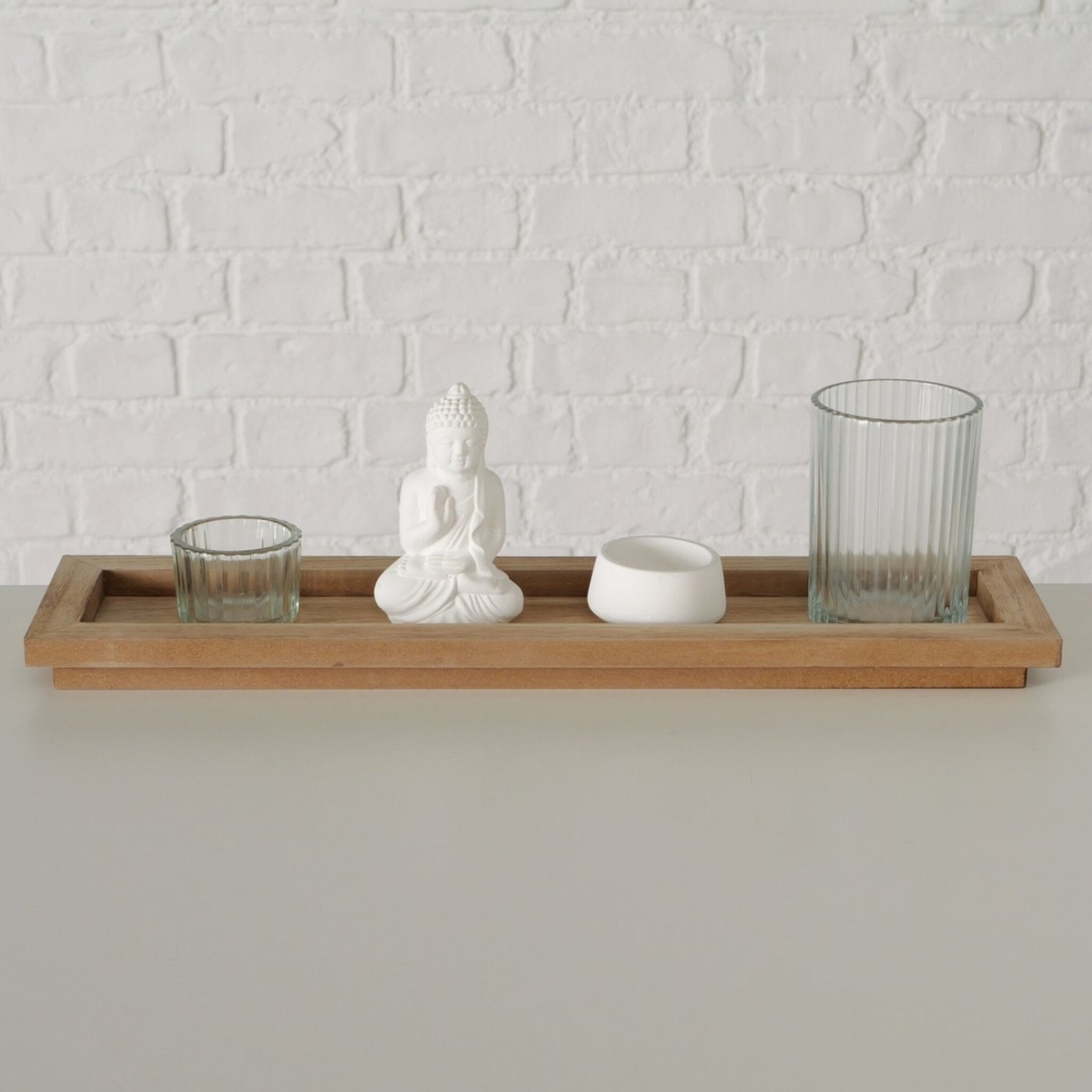 Boltze Tablett Laros 5-teilig, natur 