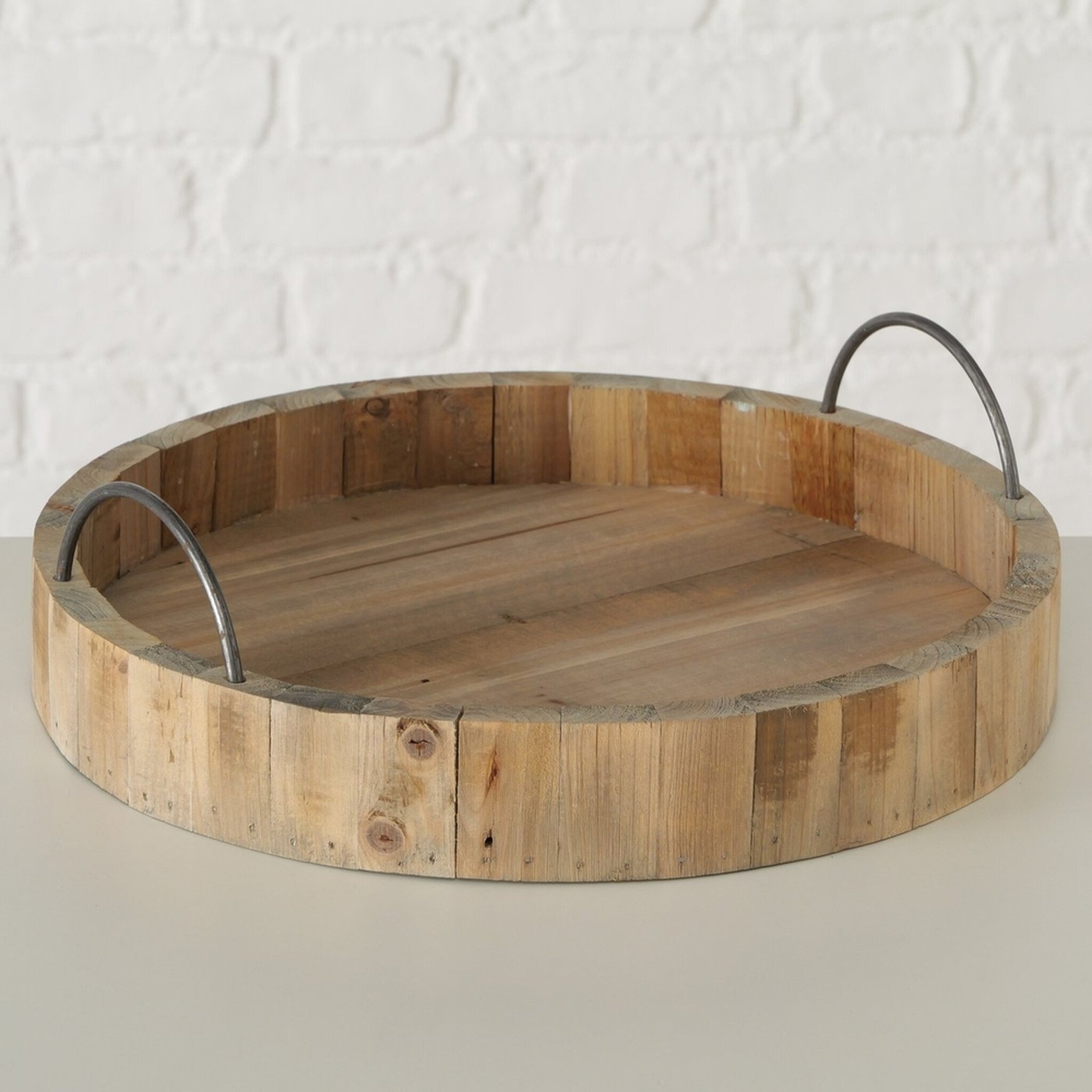 Tablett Terrano aus Holz und Metall