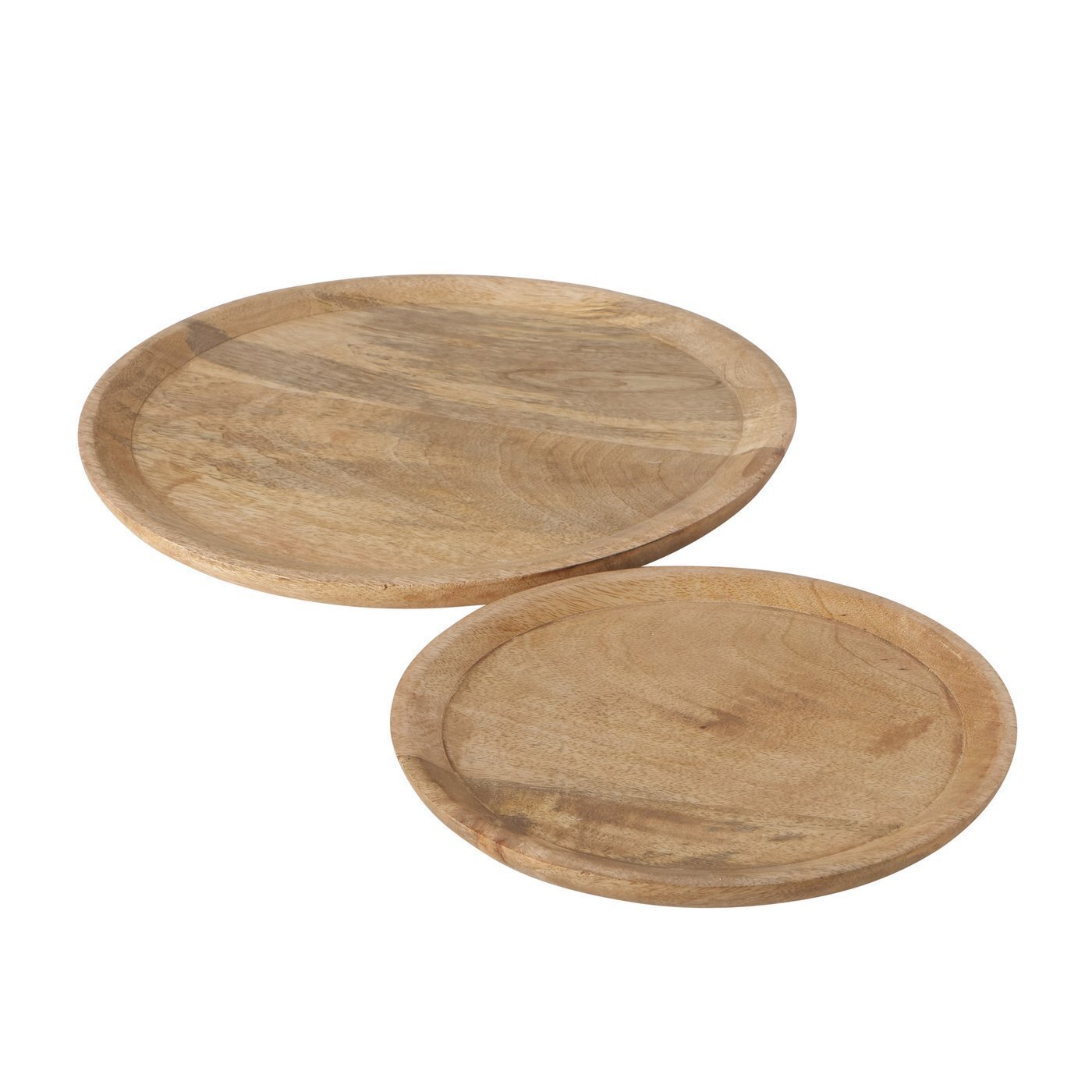 Holz Teller Tablett Maino 2-teilig, natur 