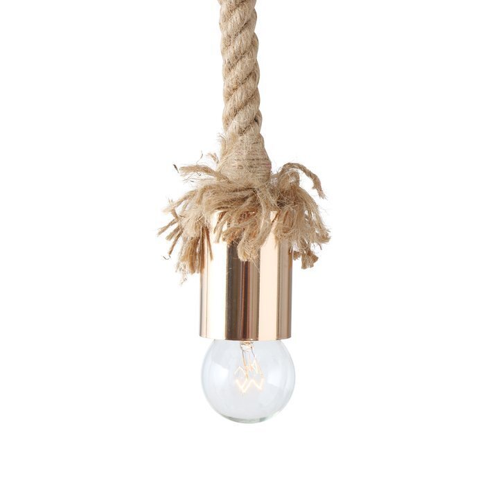 Tischlampe Hängelampe Toko Jute-Seil, braun 