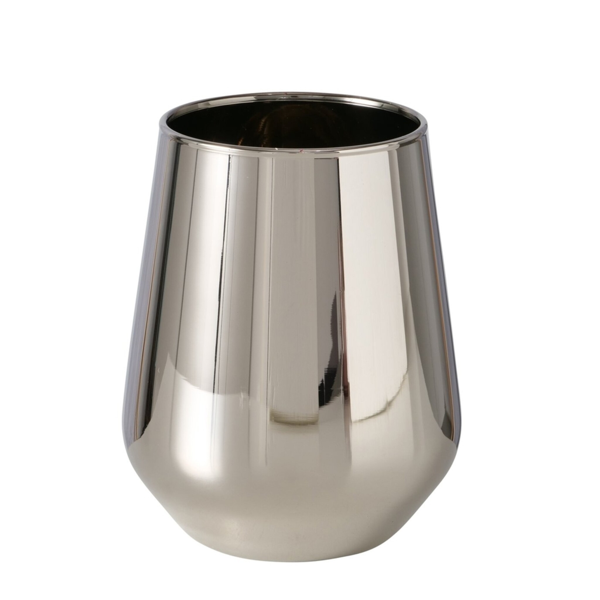 Trinkglas Adora metallic, silber 
