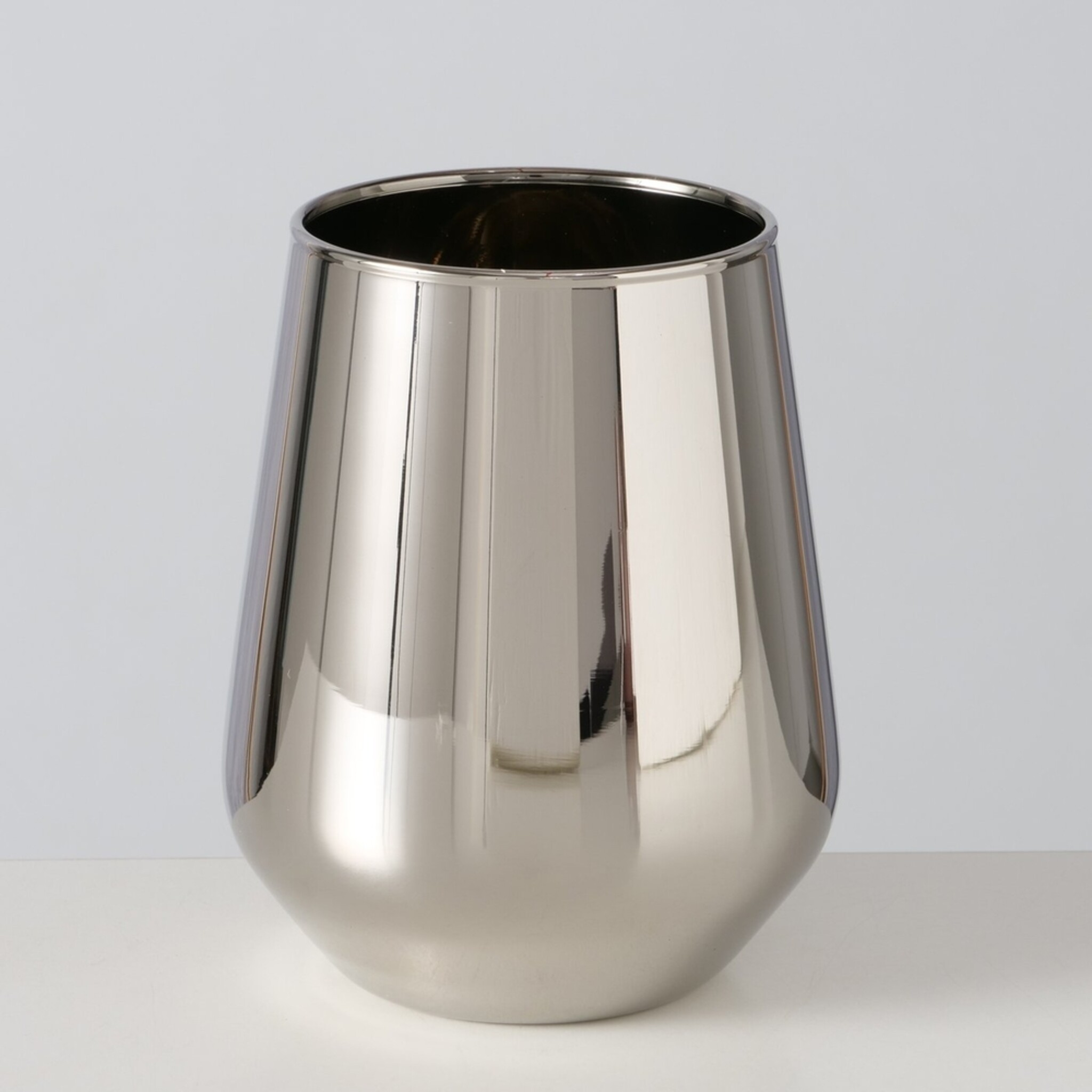 Trinkglas Adora metallic, silber 