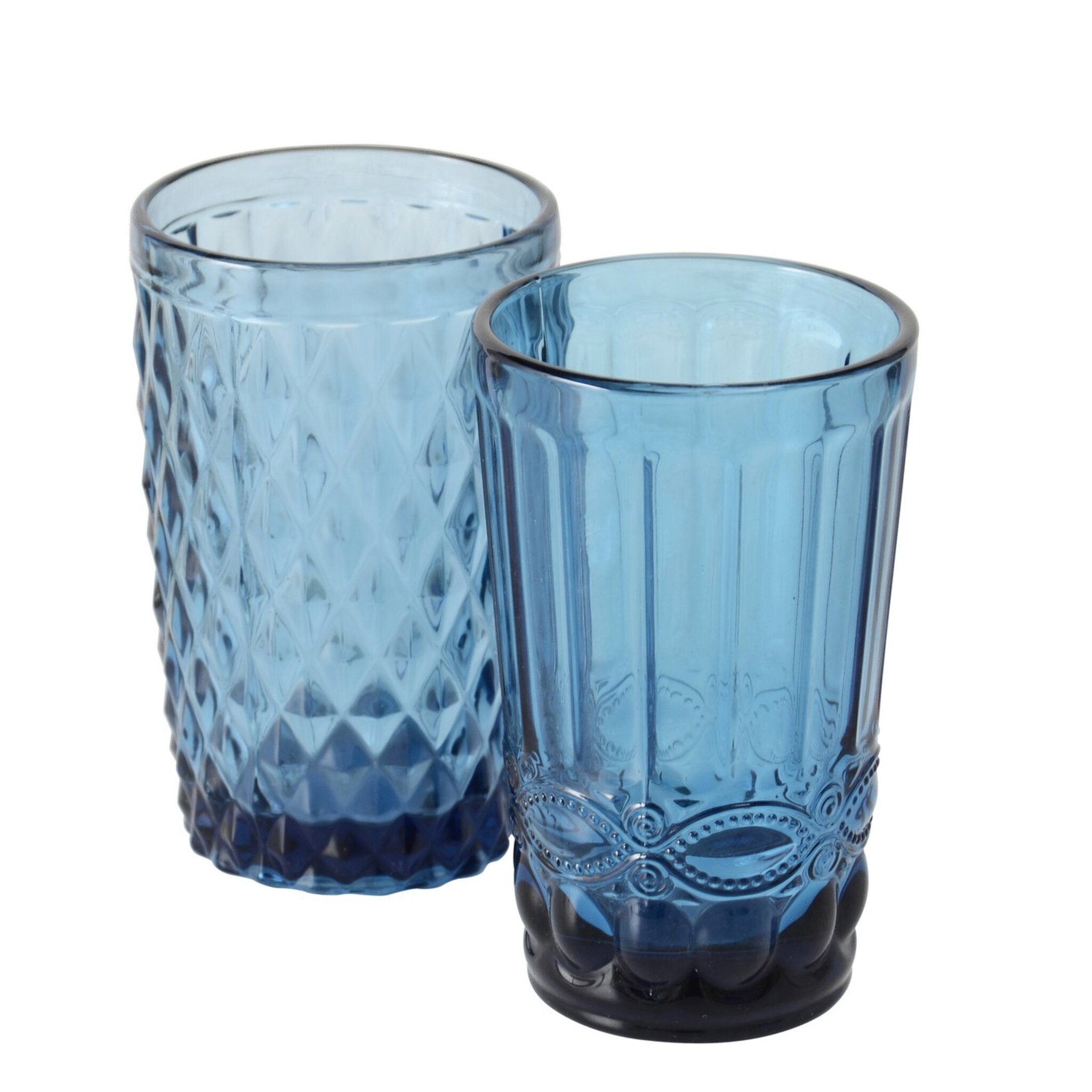 Trinkglas Aurora 2er Set, blau 