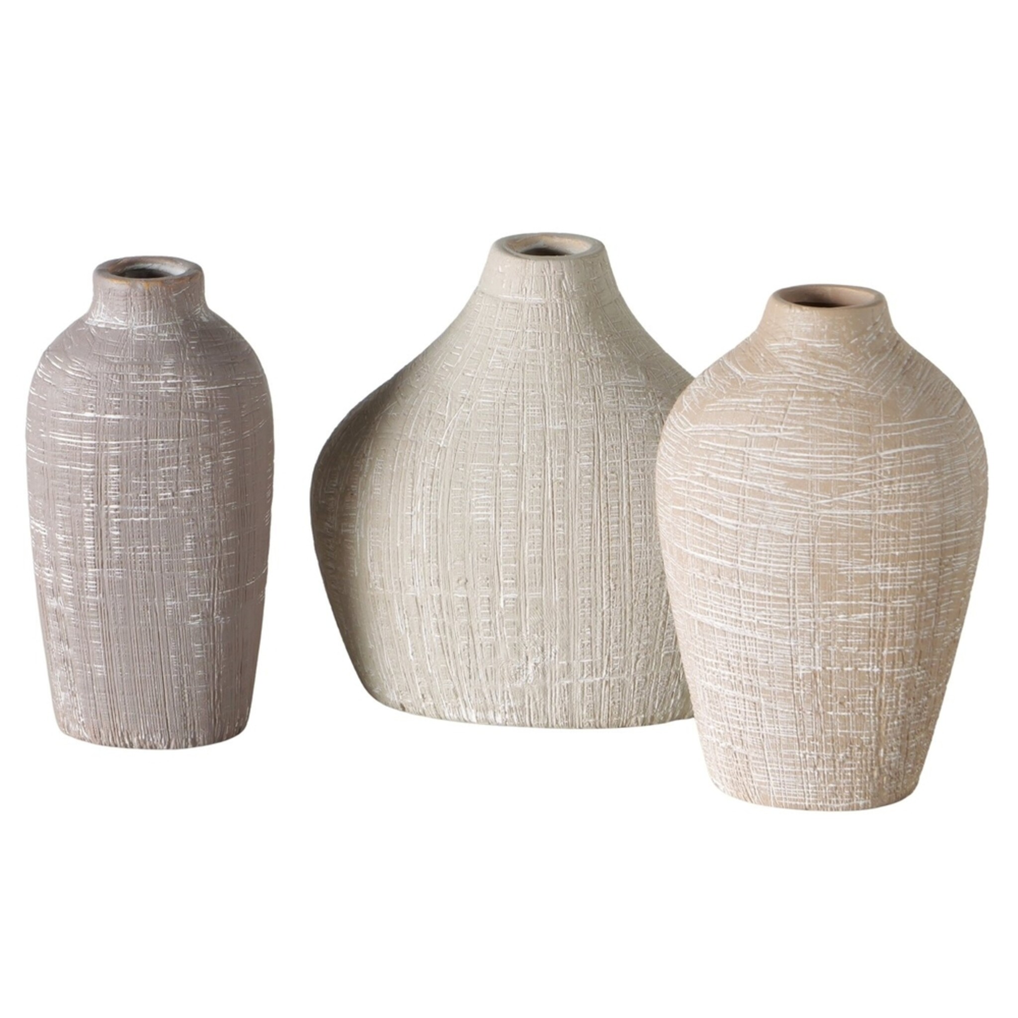 Boltze Vase Brisby 3er-Set, braun 