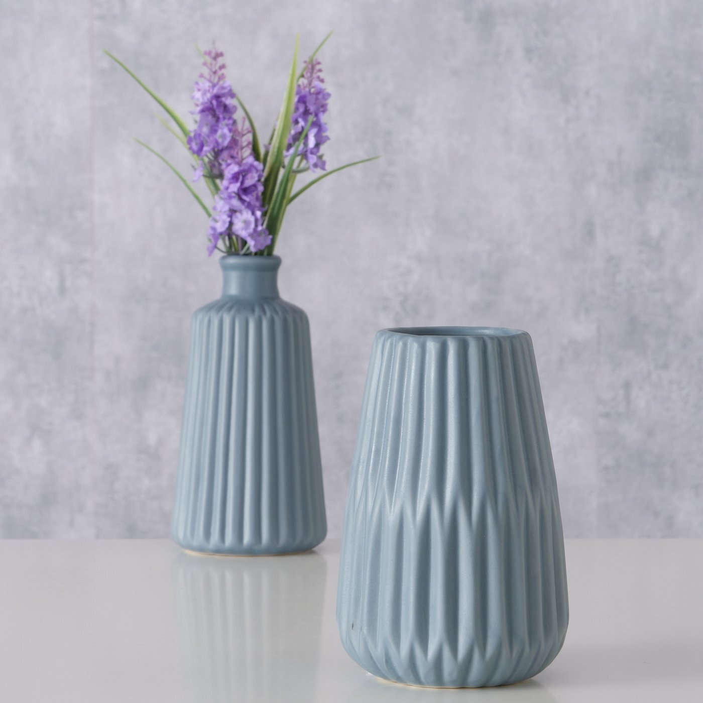Vase Esko 2er-Set, blau 
