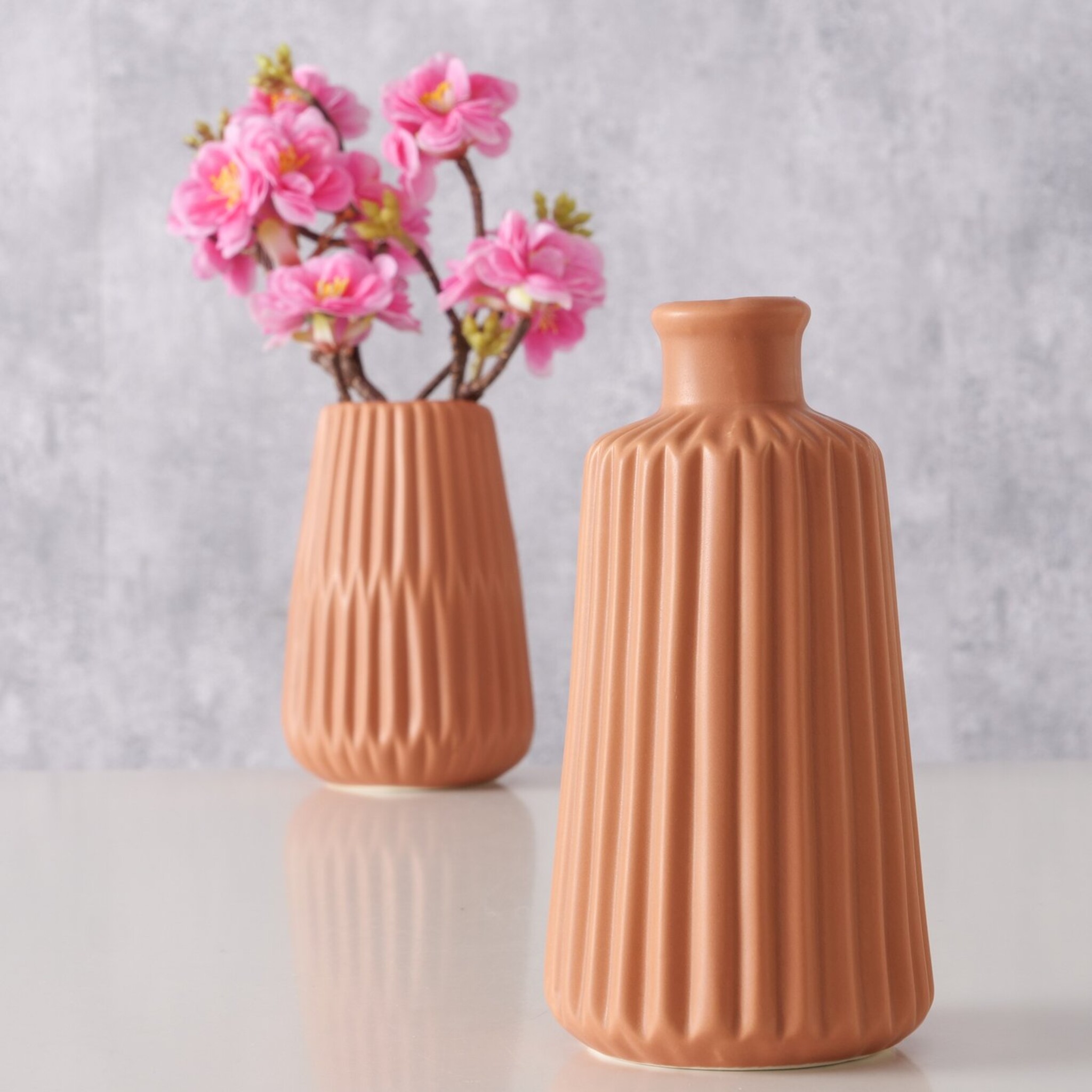 Vase Esko 2er-Set, braun 