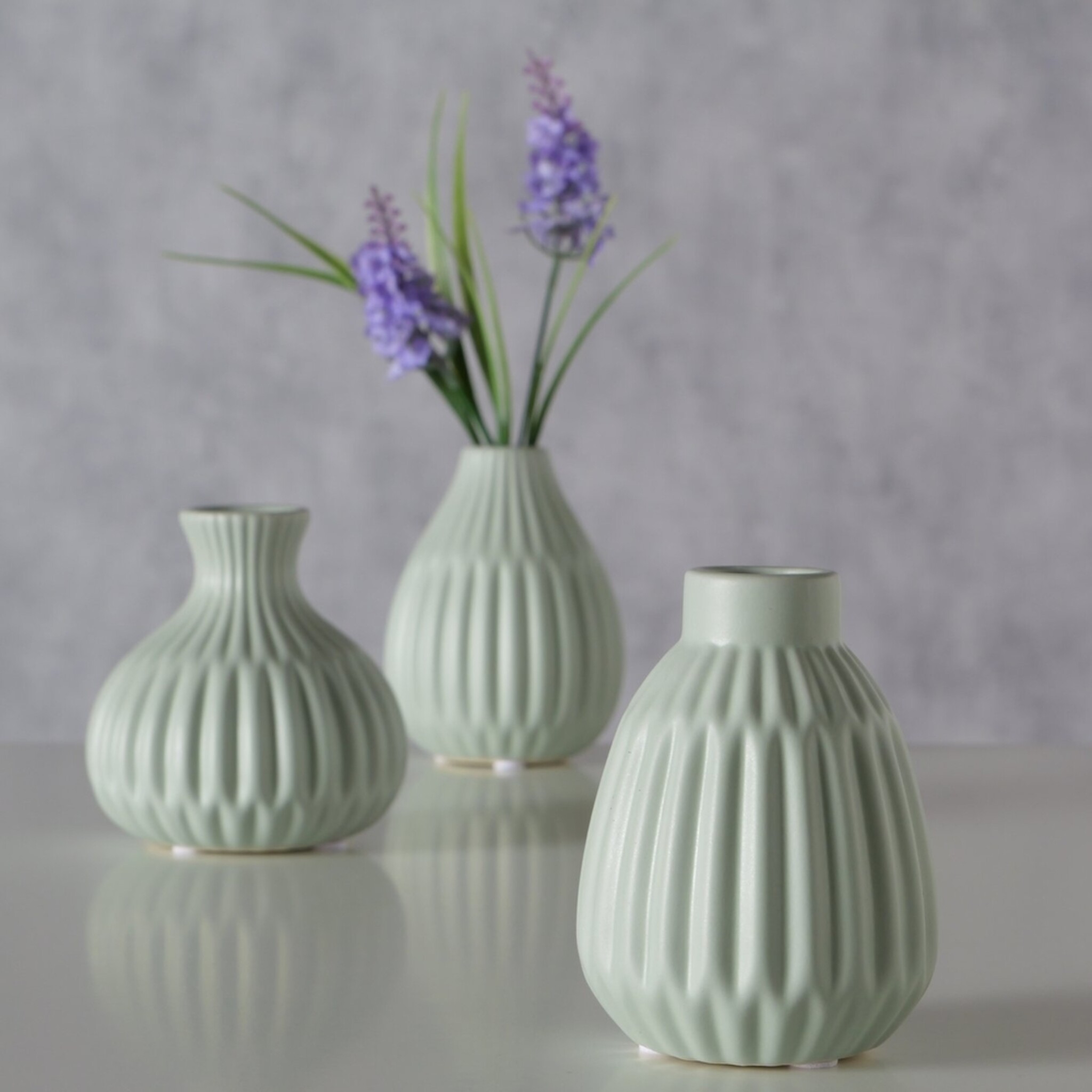 Vase Esko 3er-Set, hellgrün 