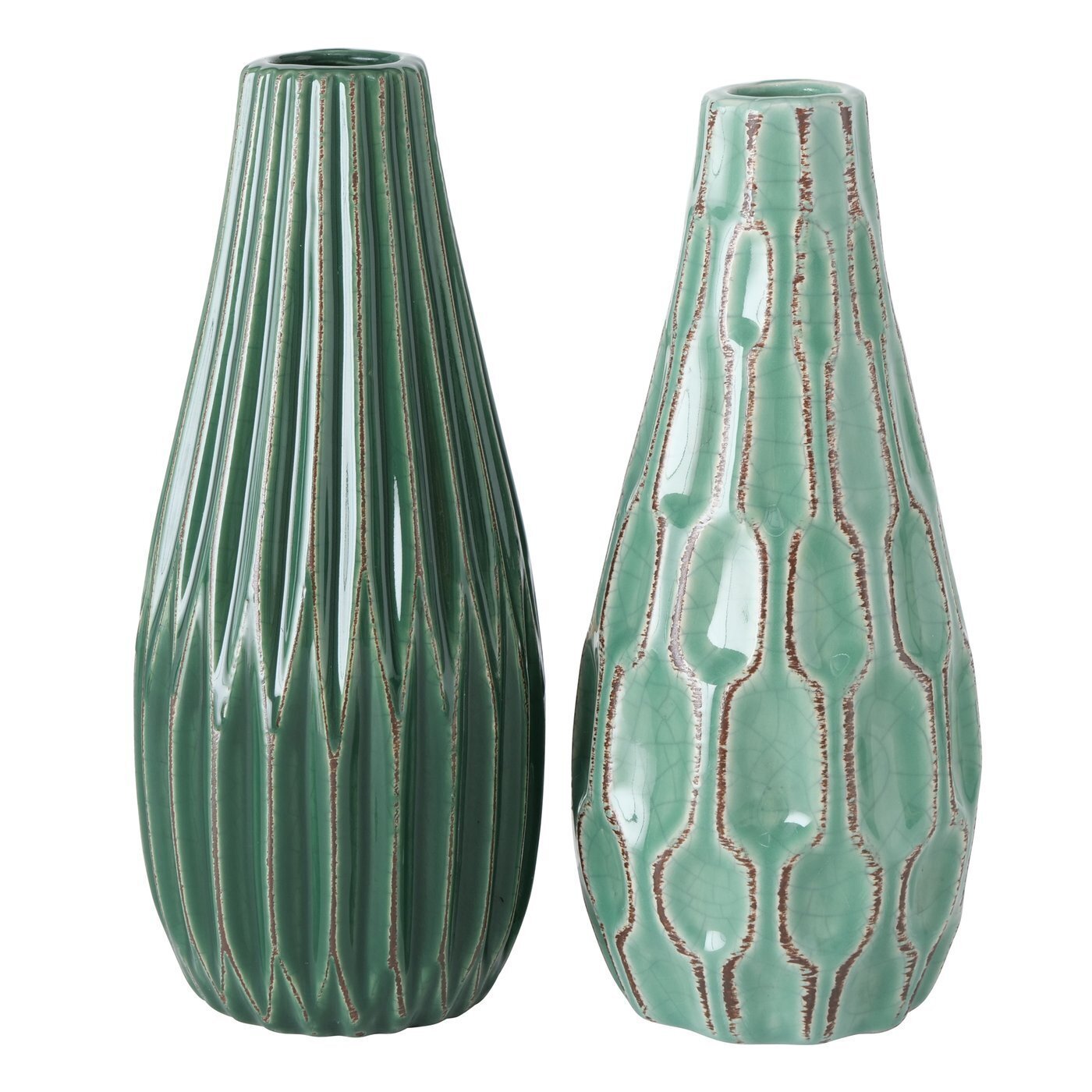 Vase Lenja 2er Set grün, grün 