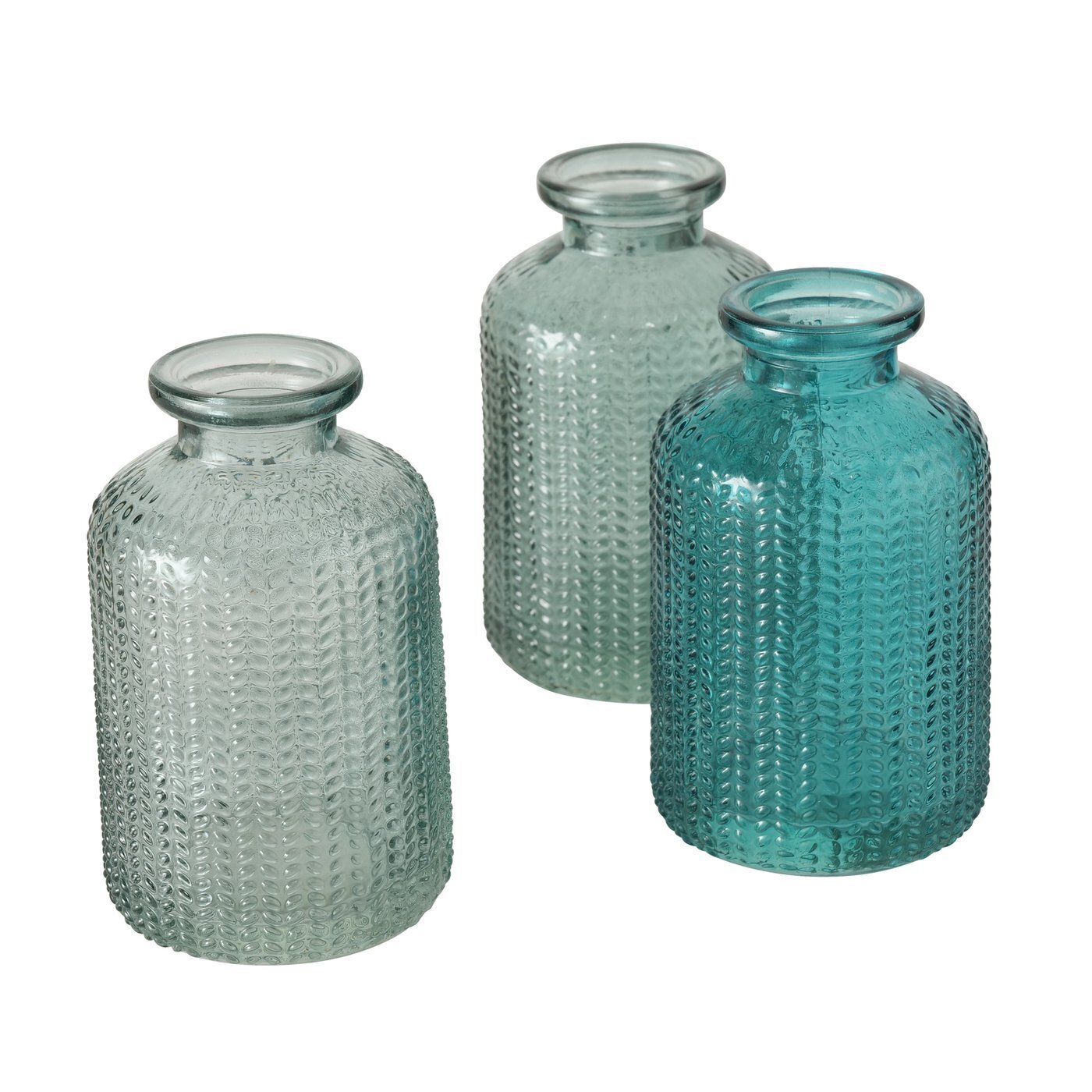 Vase Merula 3-teilig, türkis 