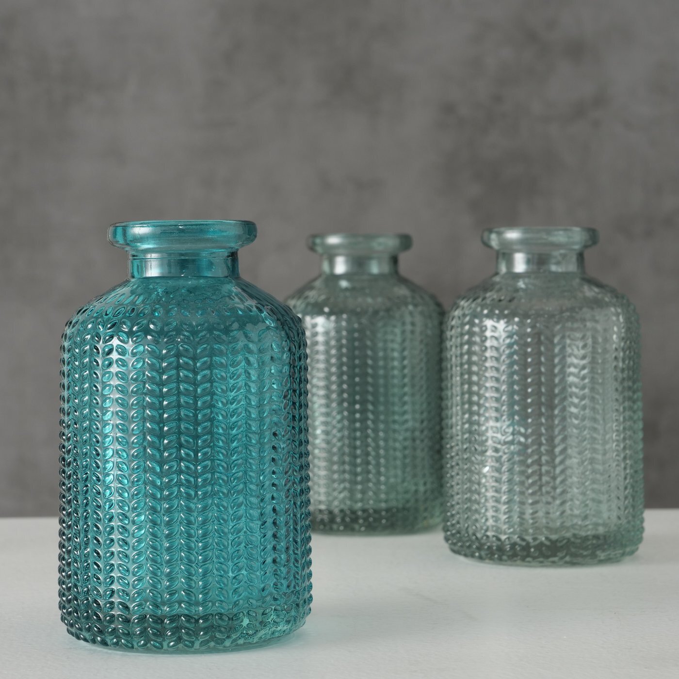 Vase Merula 3-teilig, türkis 