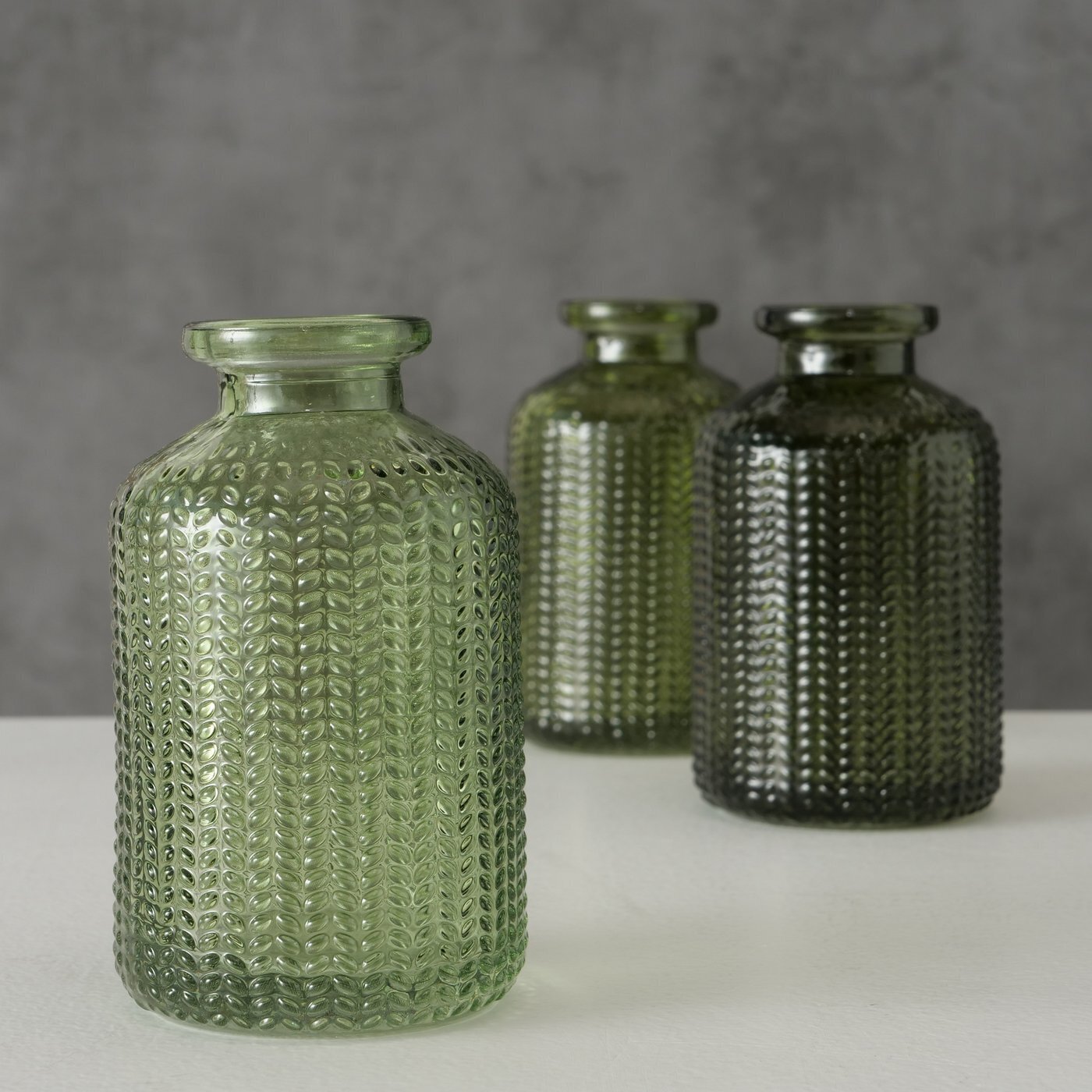 Vase Merula 3-teilig, grün 