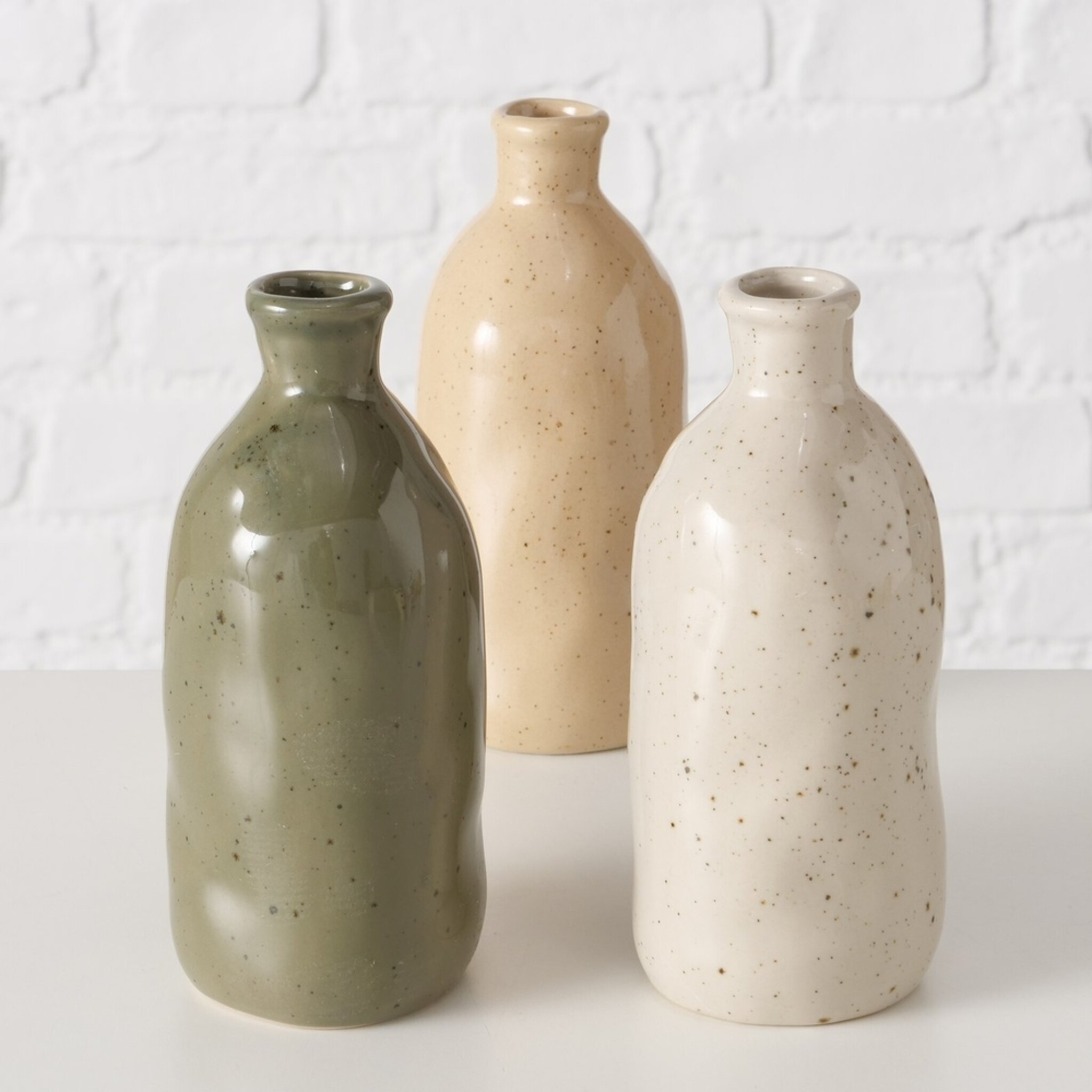 Vase Mylana, 3er Set, beige 