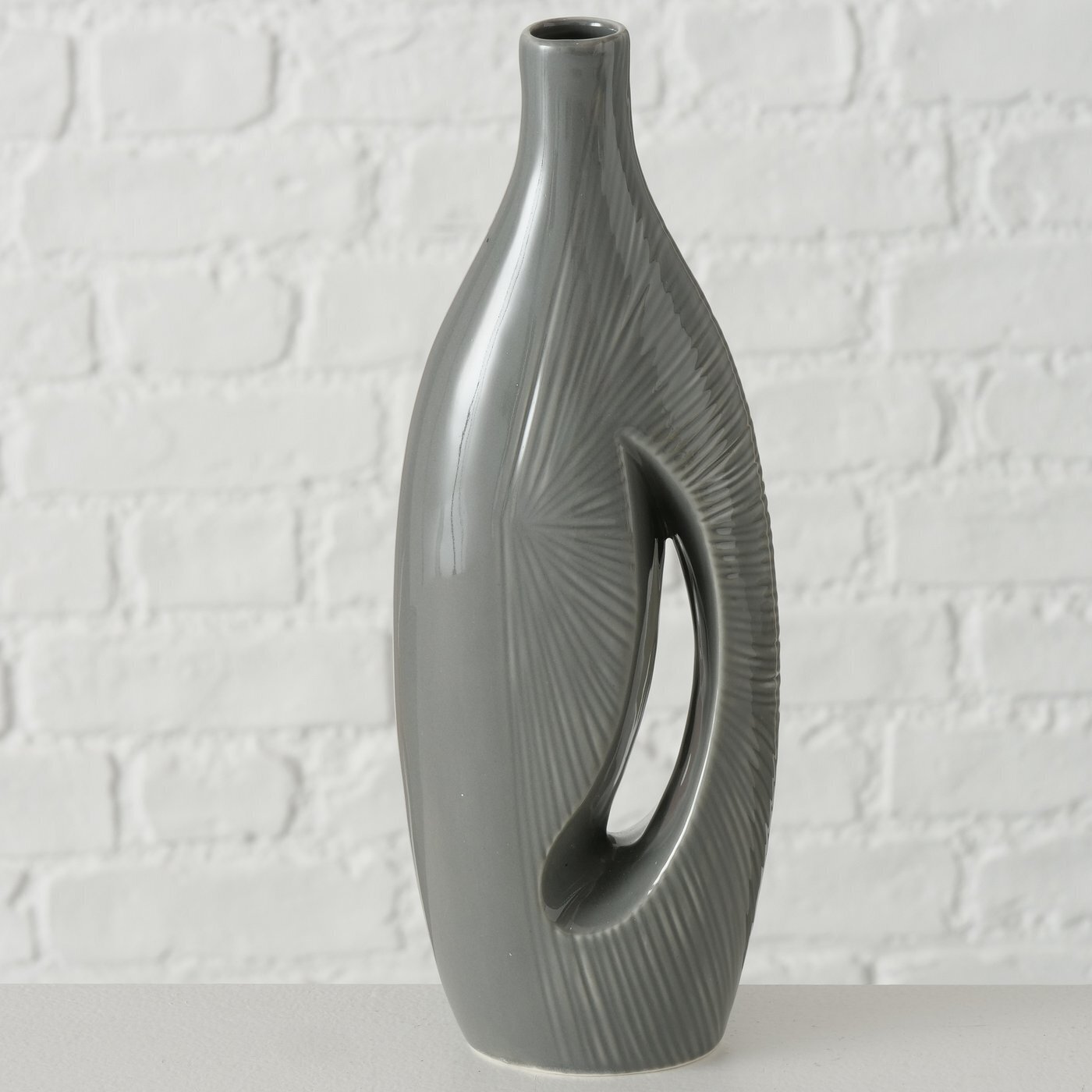Vase Nulina, dunkelgrau 