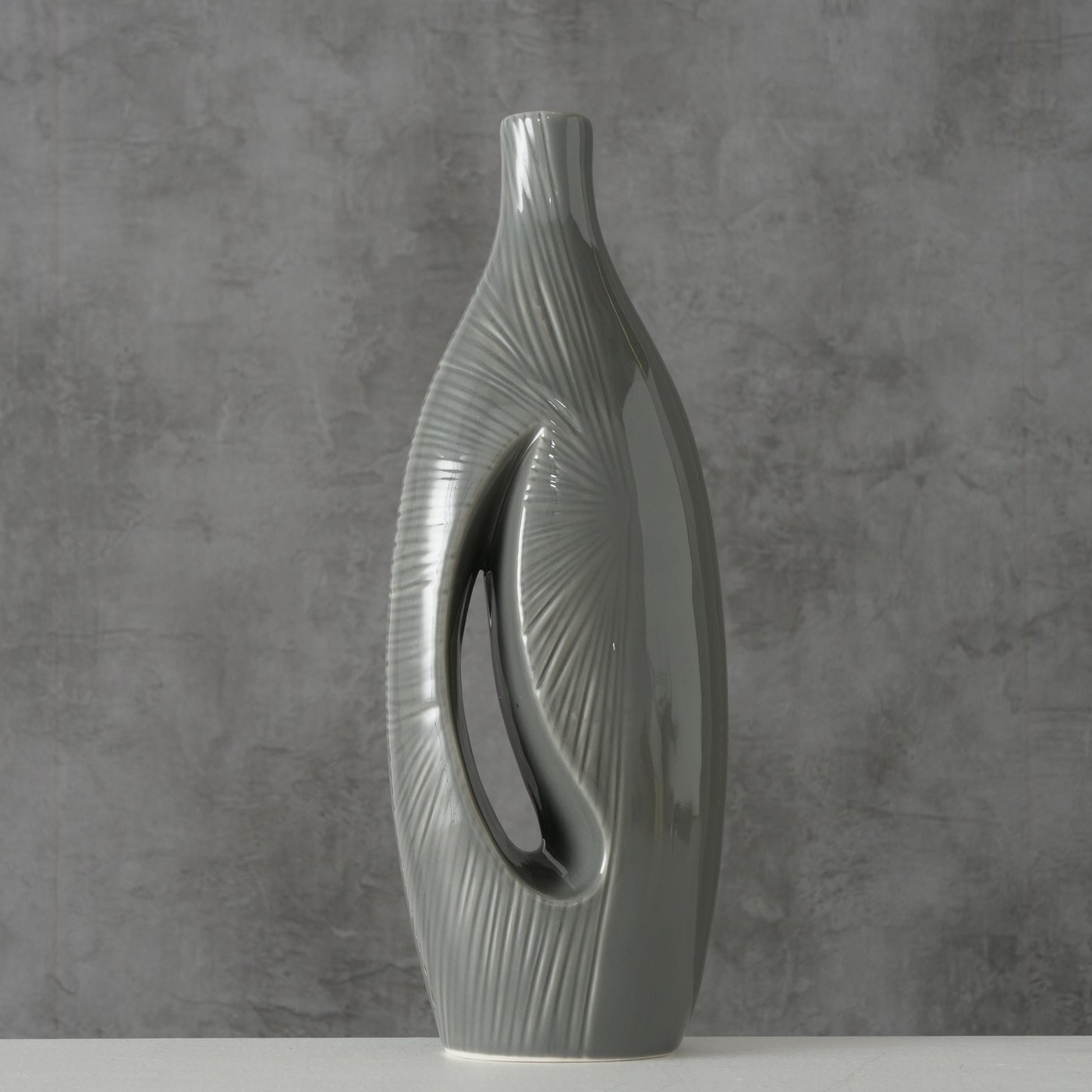 Vase Nulina, dunkelgrau 