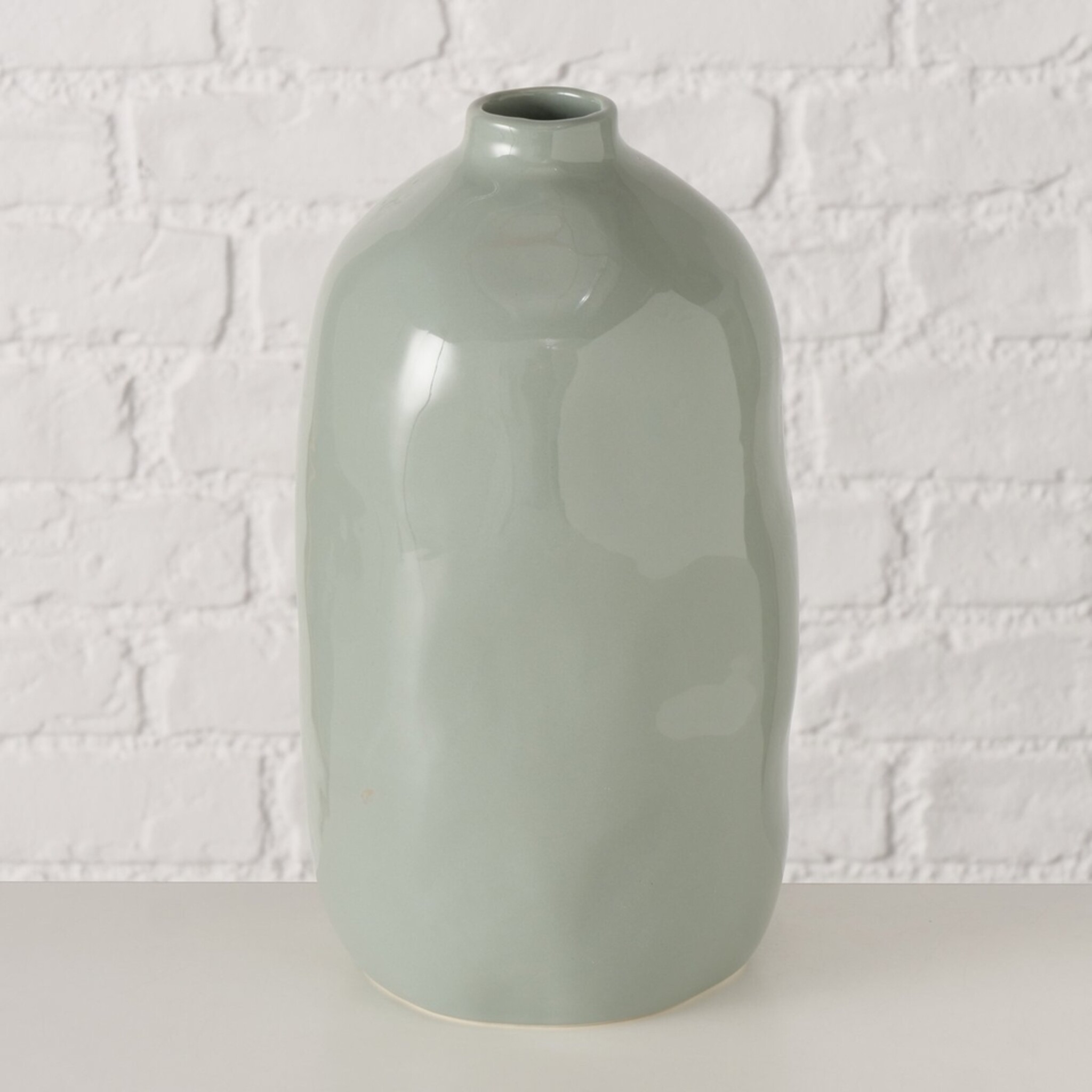 Boltze Vase Ogivil, grün Ø 9 cm x H 16 cm
