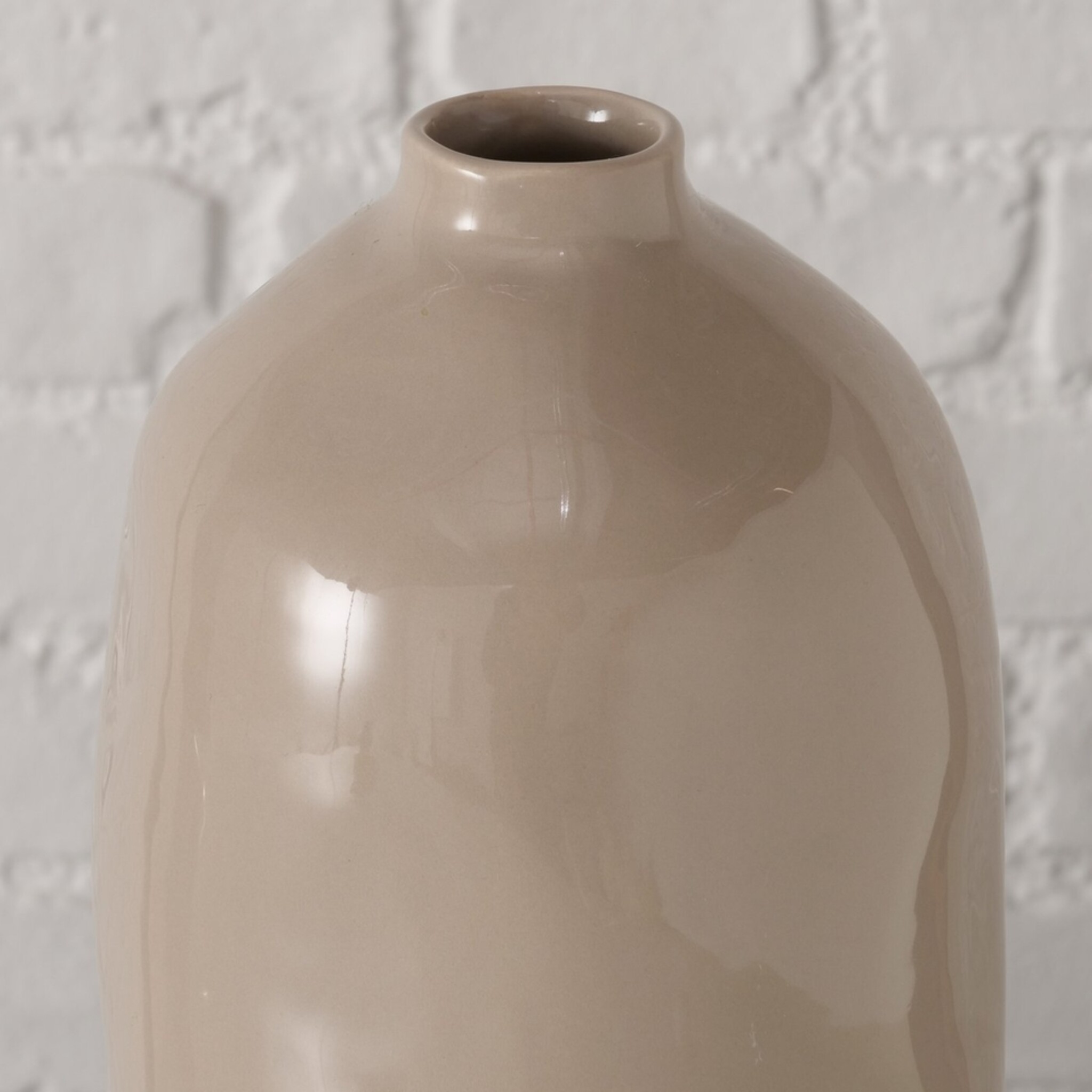 Boltze Vase Ogivil, beige 