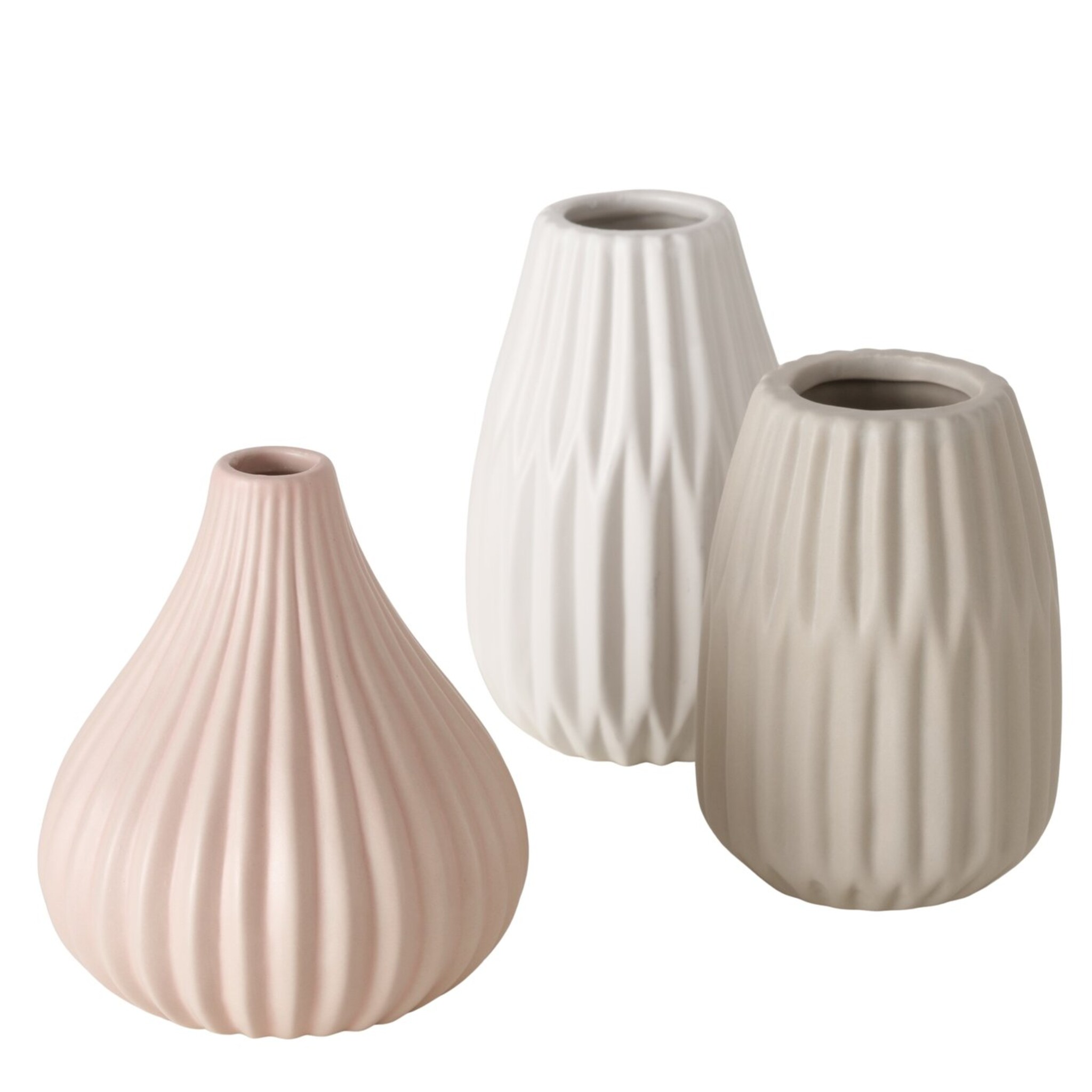 Vase Wilma 3er, beige 