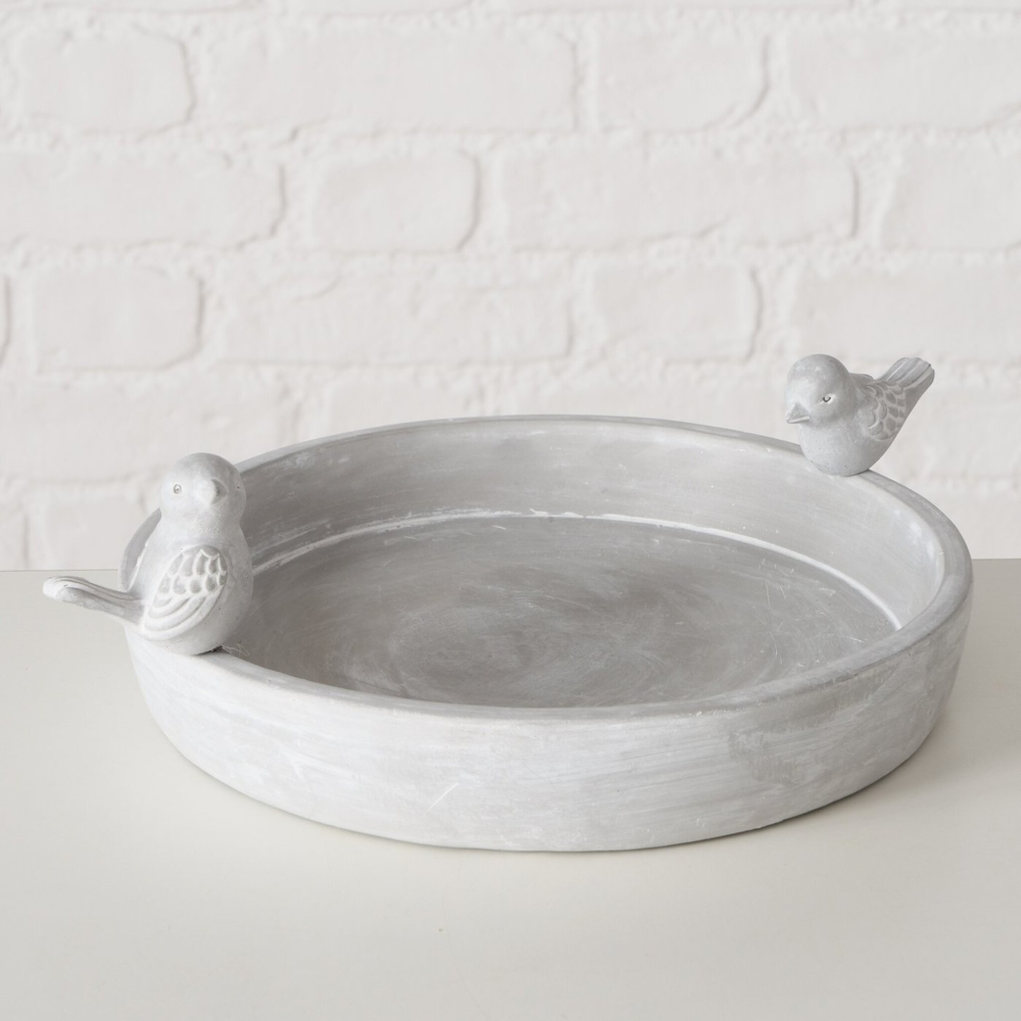 Vogeltränke Vogelbad Badum, grau 