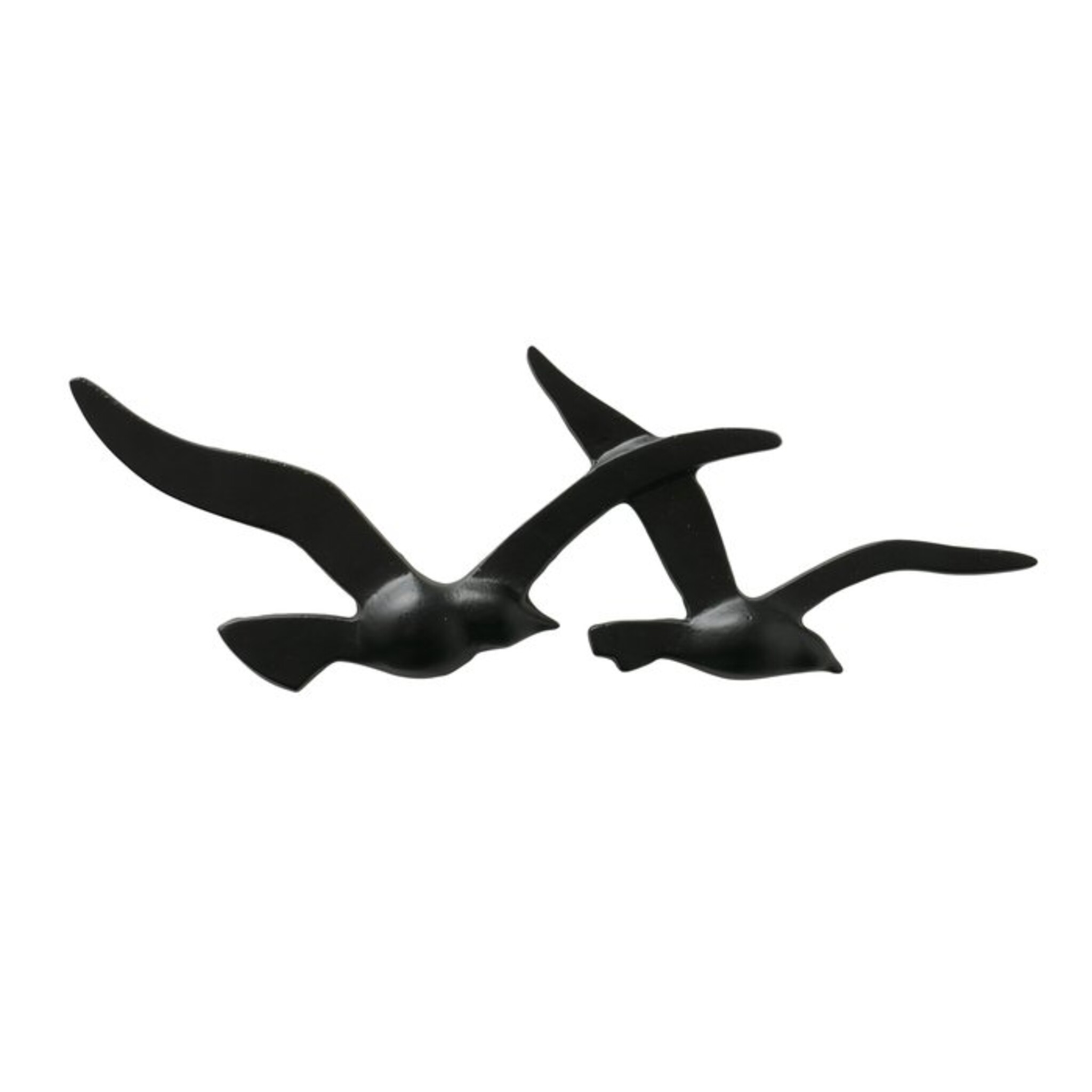 Wandobjekt Birdy, Wanddeko 2 tlg., schwarz 