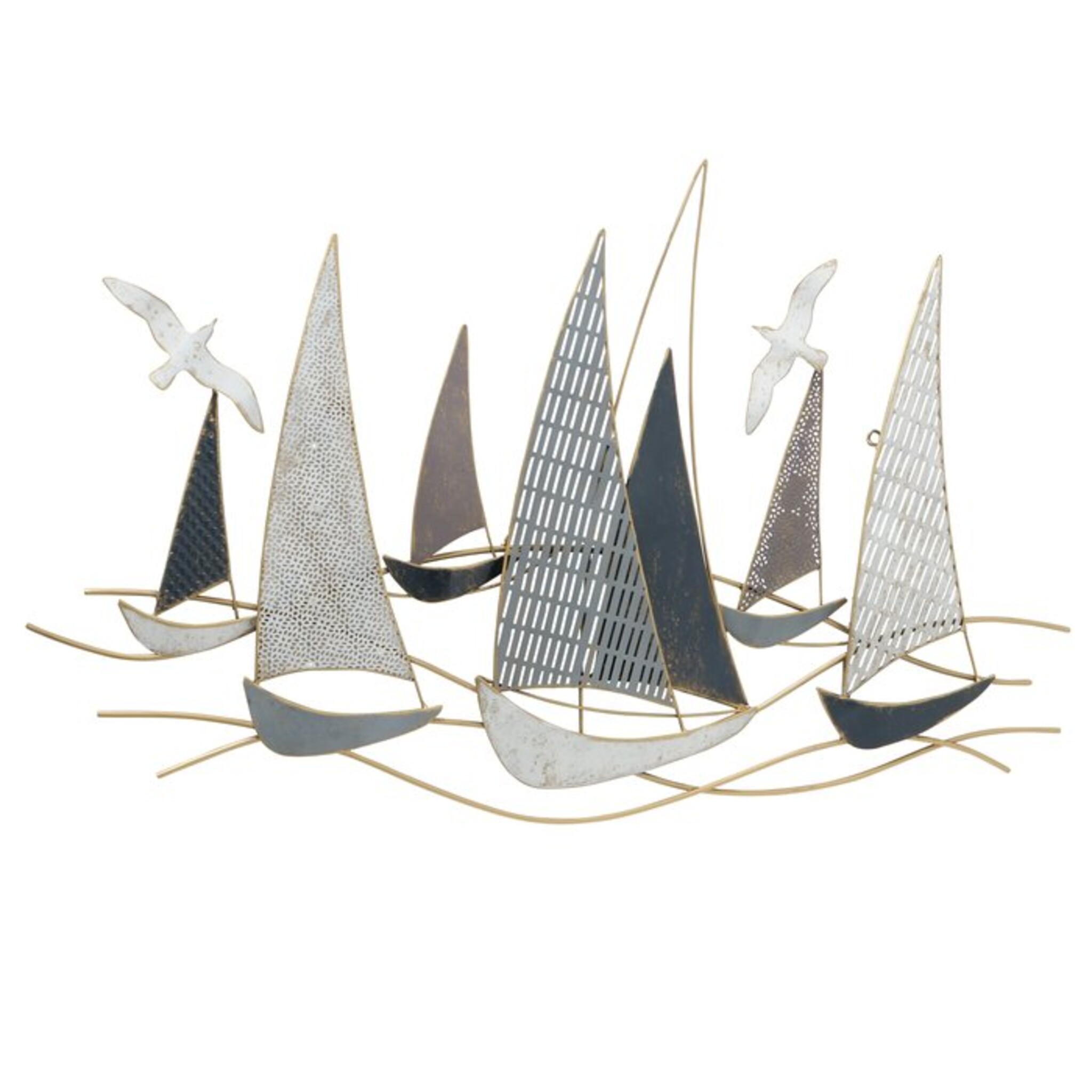 Wandobjekt Hanse, maritime Wanddeko, grau 