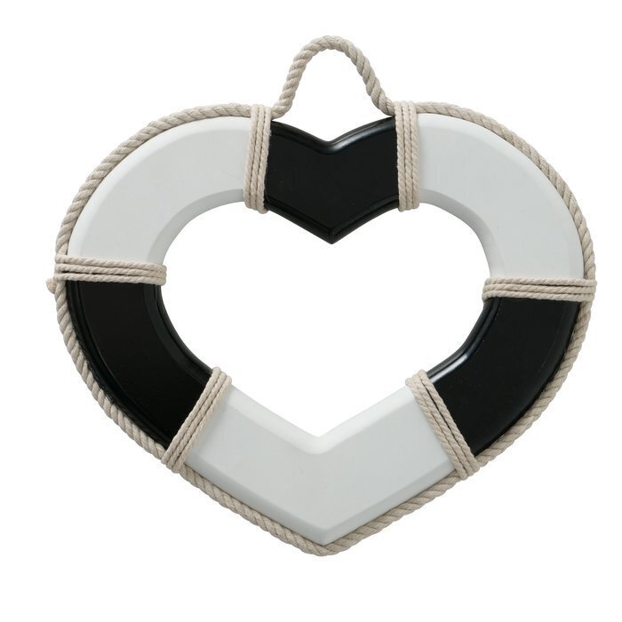 Wandobjekt Life-Belt, schwarz, weiss 