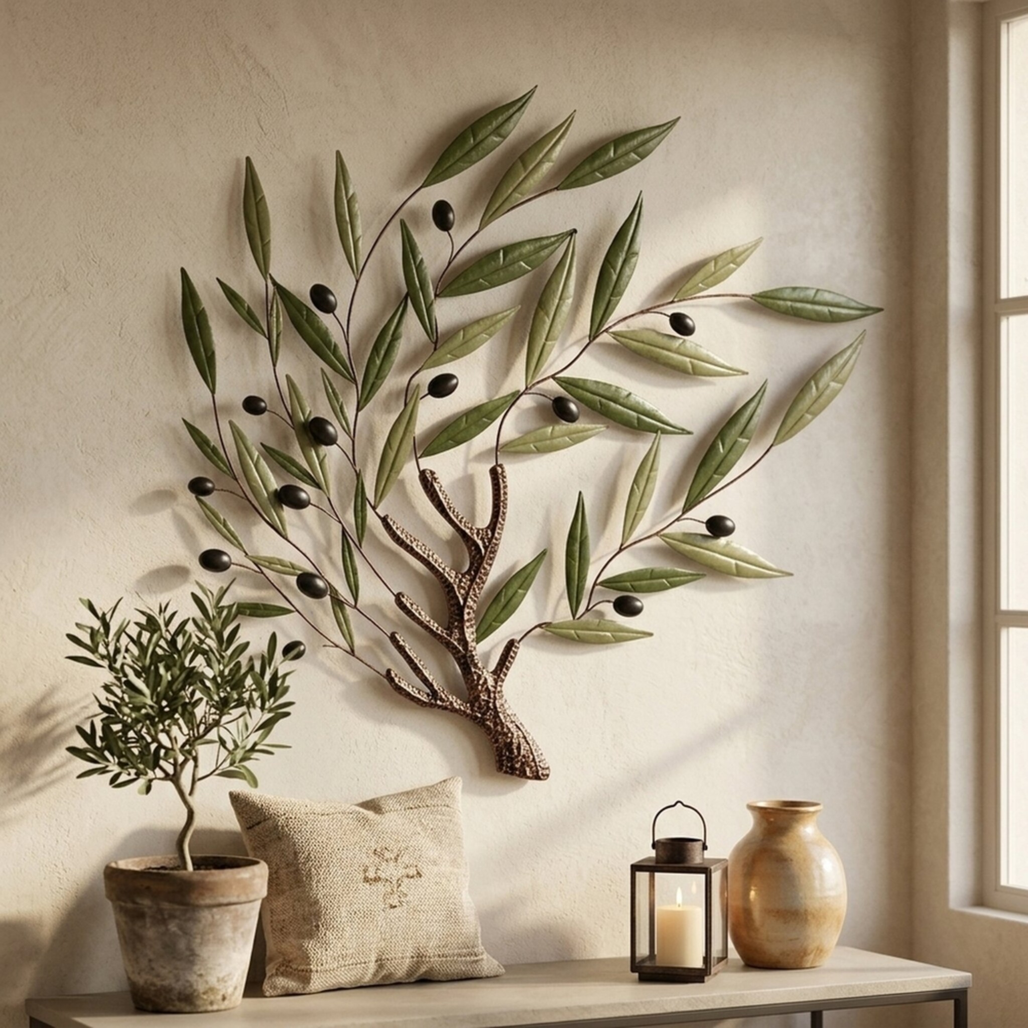 Wandobjekt Olive, grün 