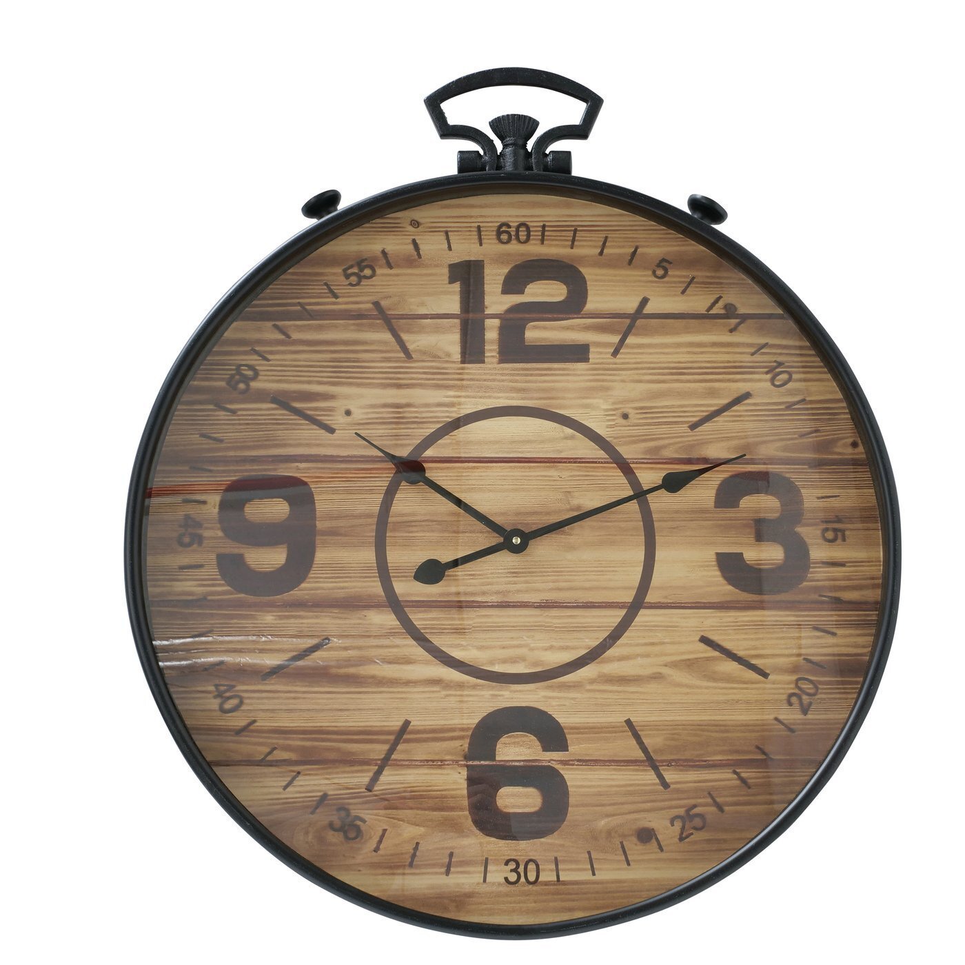 Wanduhr Brandon, braun, schwarz 