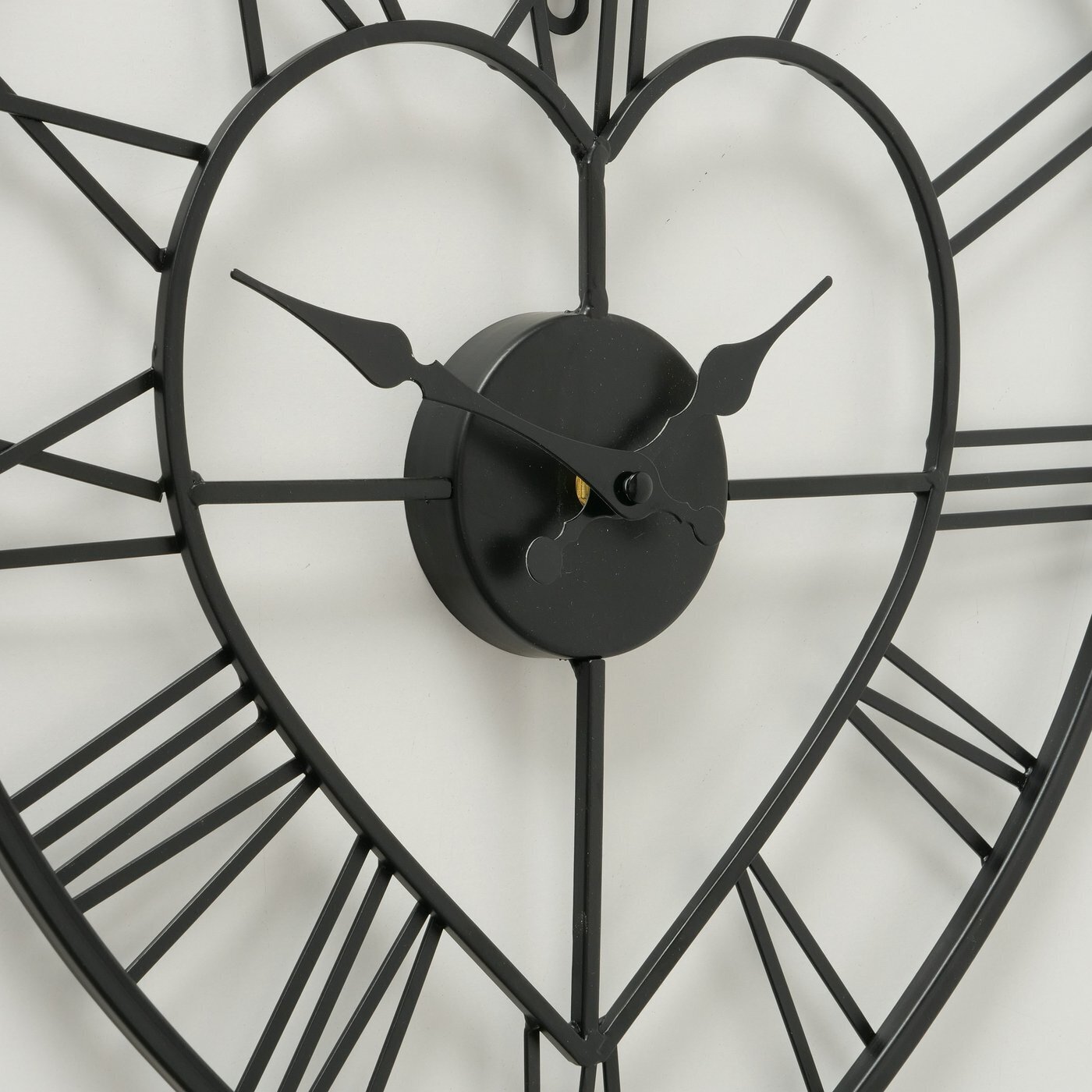 Wanduhr Herz, schwarz 