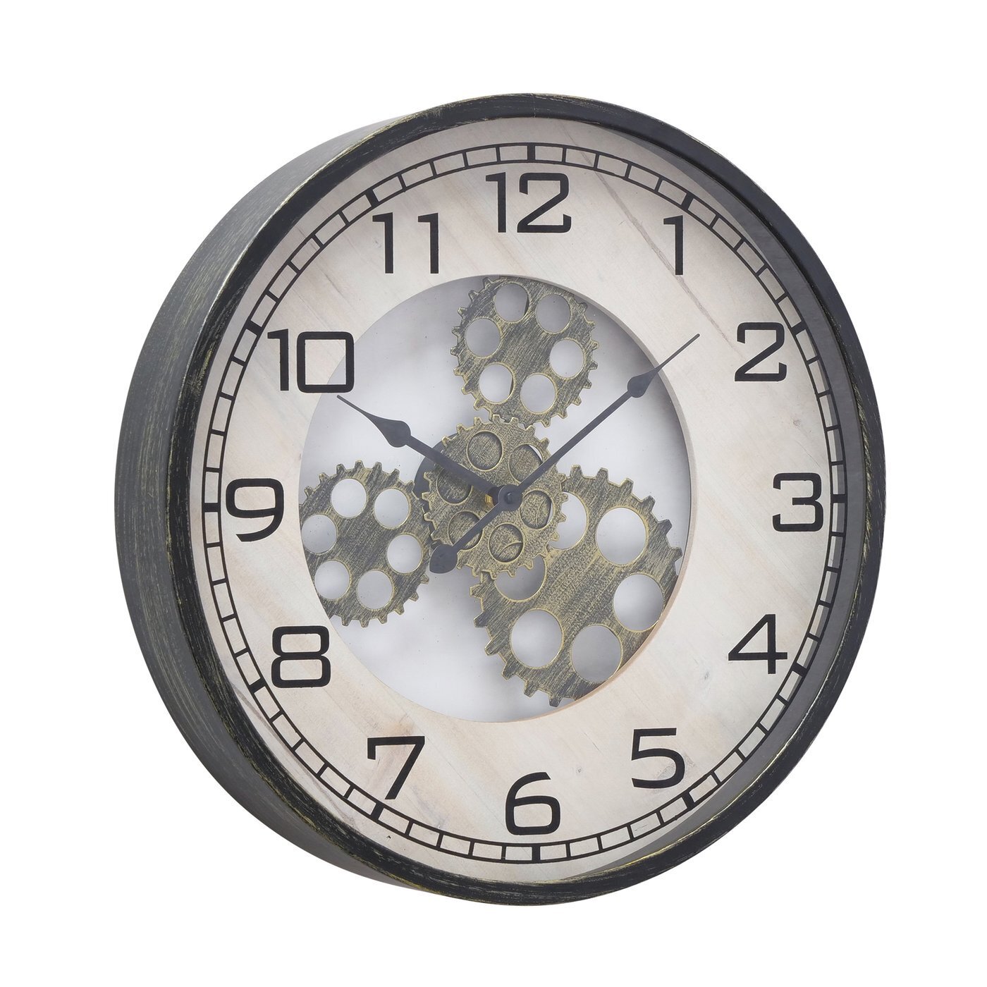 Wanduhr Industry, schwarz 
