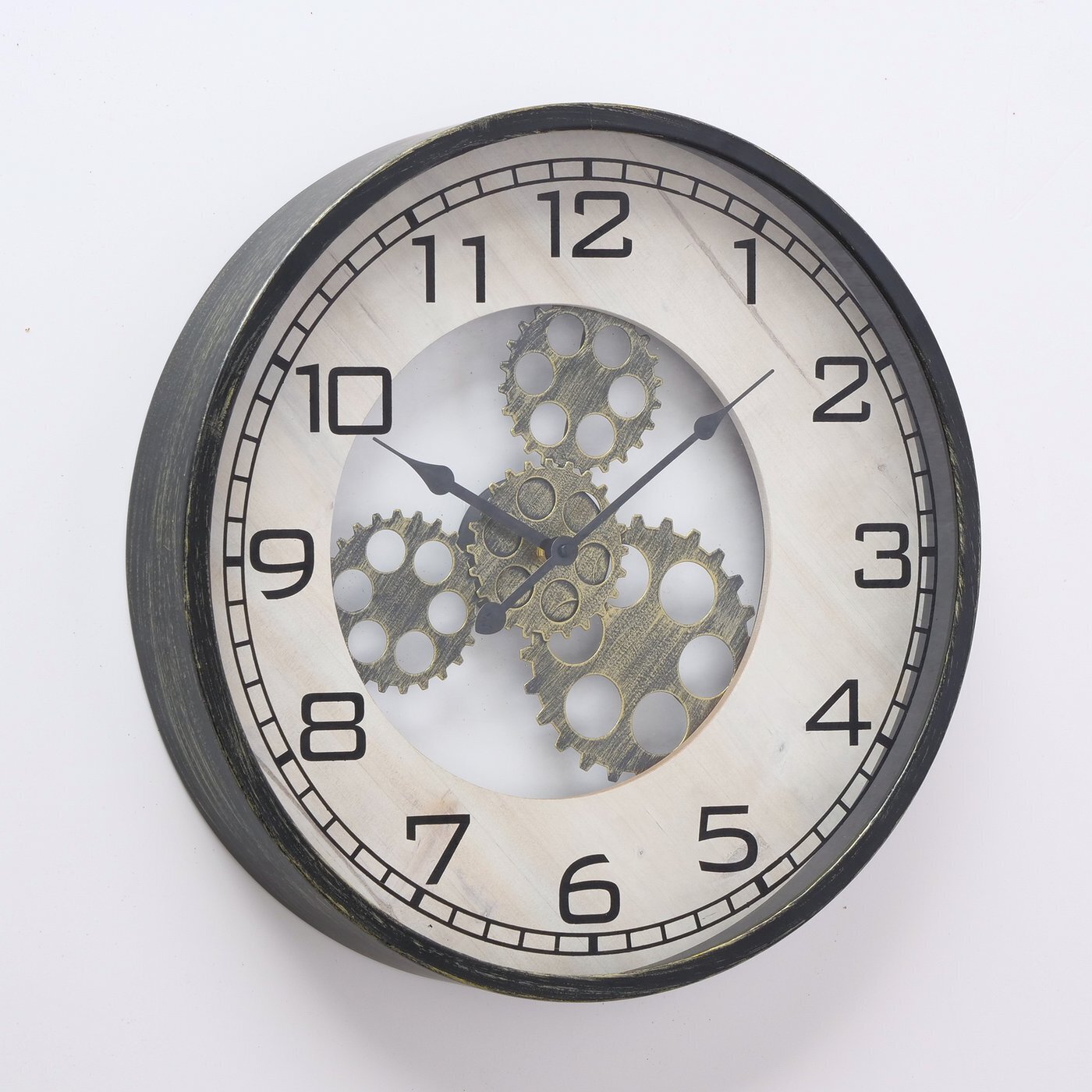 Wanduhr Industry, schwarz 