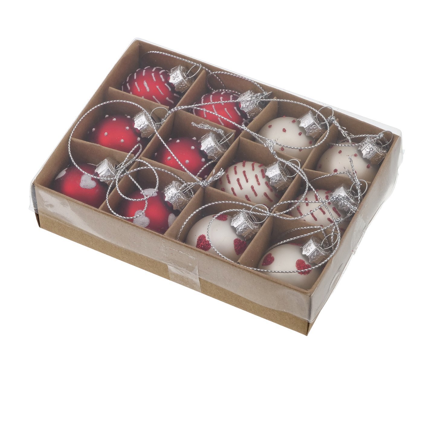 Weihnachtskugel Illum 12-teilig, mehrfarbig 
