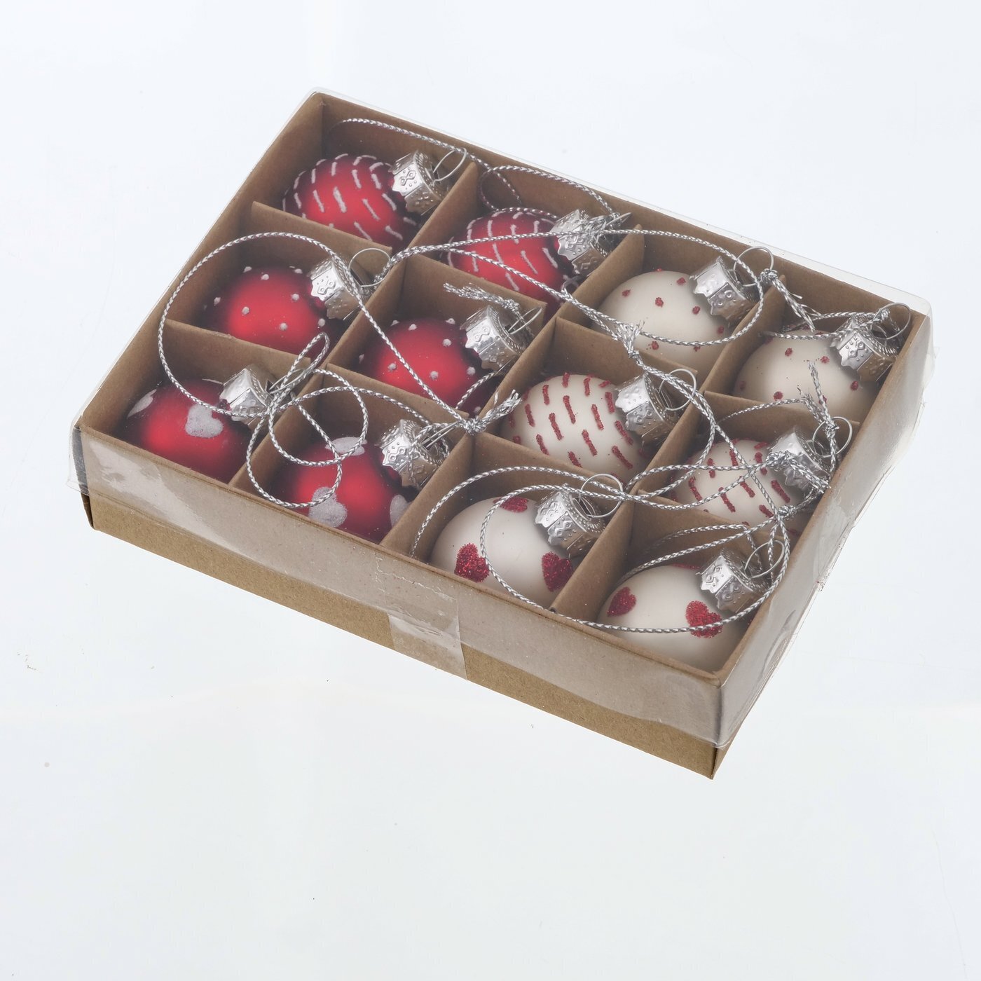 Weihnachtskugel Illum 12-teilig, mehrfarbig 