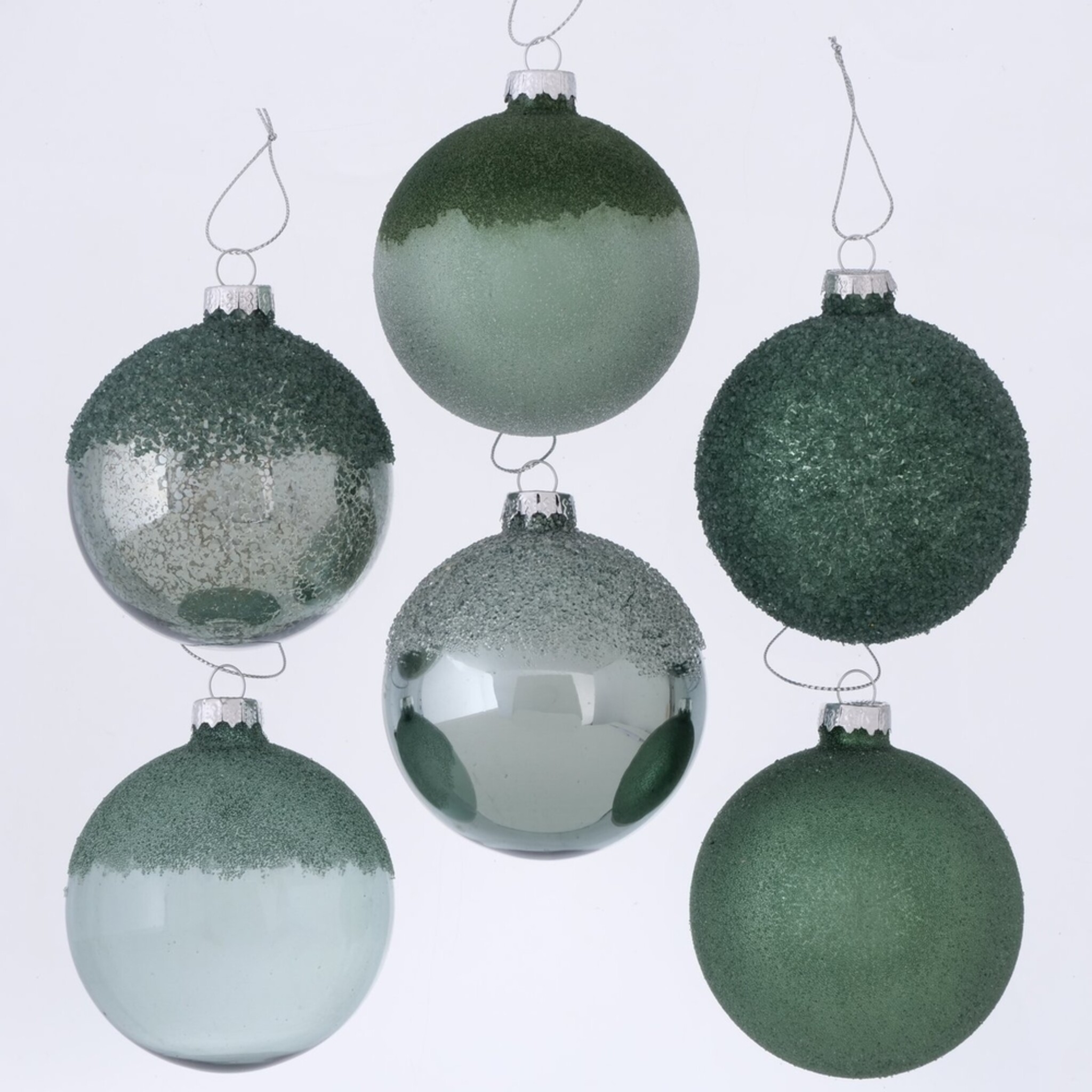 Weihnachtskugel Velia 12er-Set, grün 