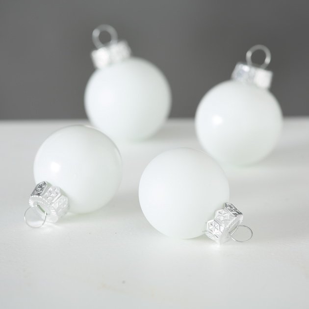 Weihnachtskugeln Ø 4 cm, 16 tlg, weiss 