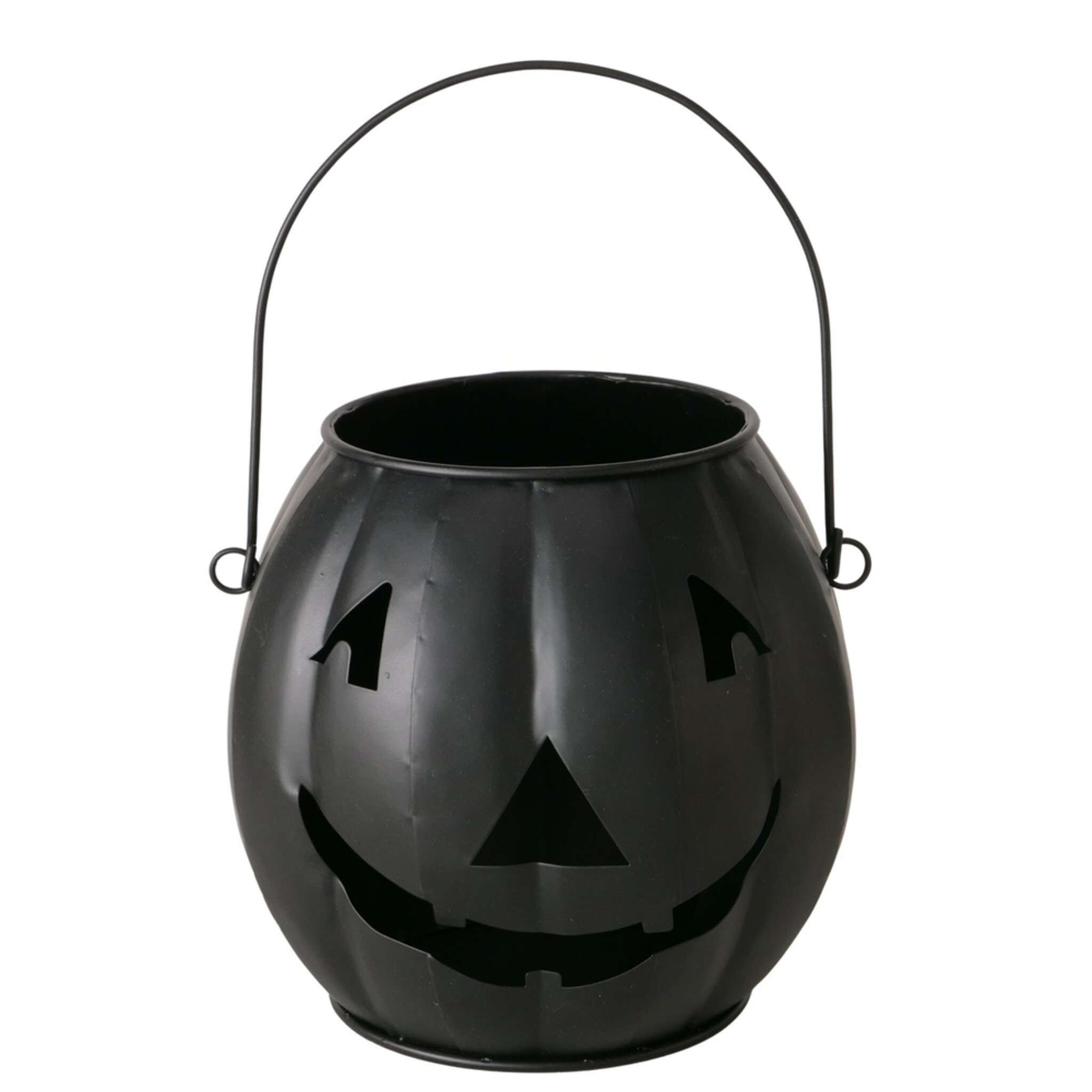 Halloween Windlicht Grimasi Schwarz, schwarz 
