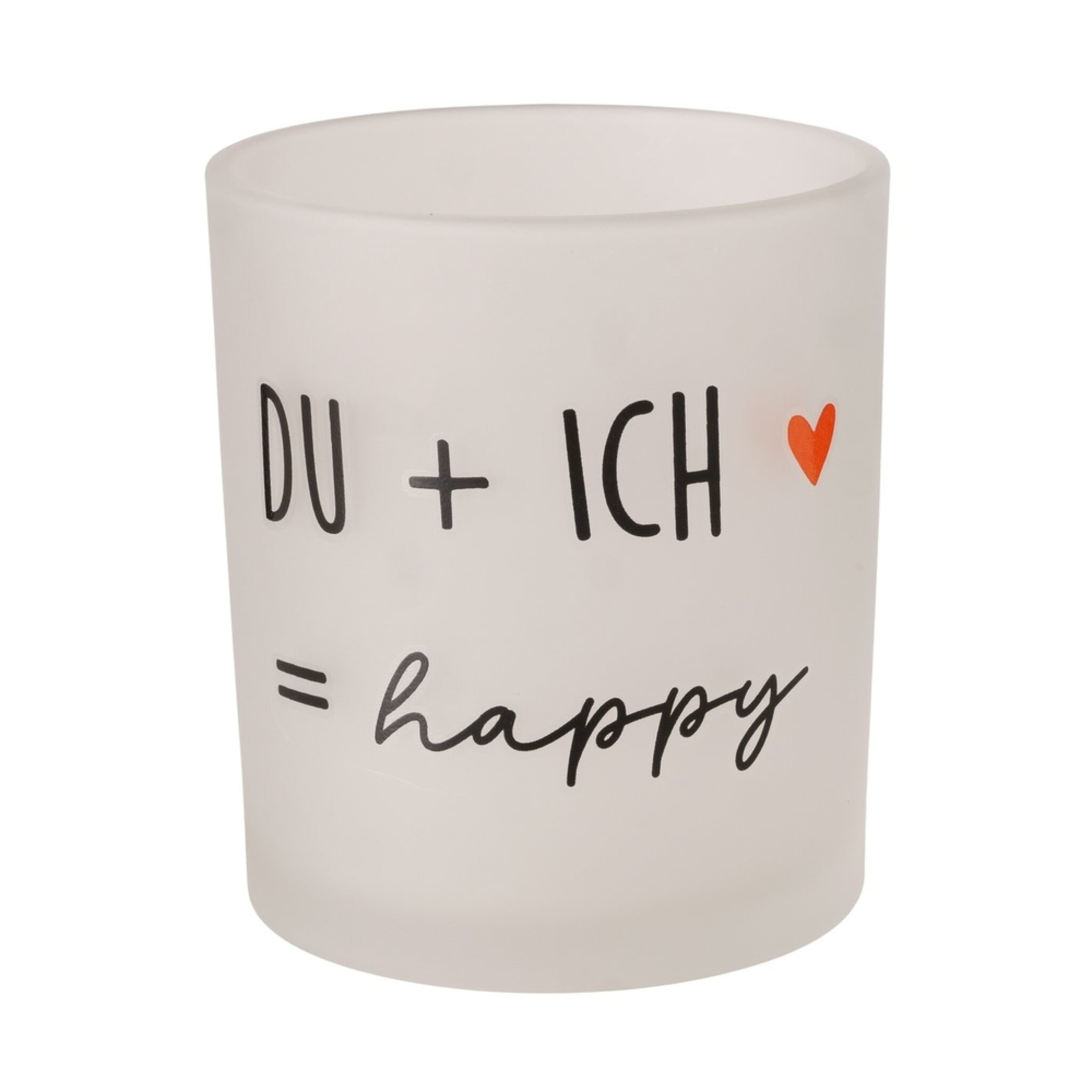 Windlicht Heartful aus Glas schwarz weiß 2er Set, weiss 