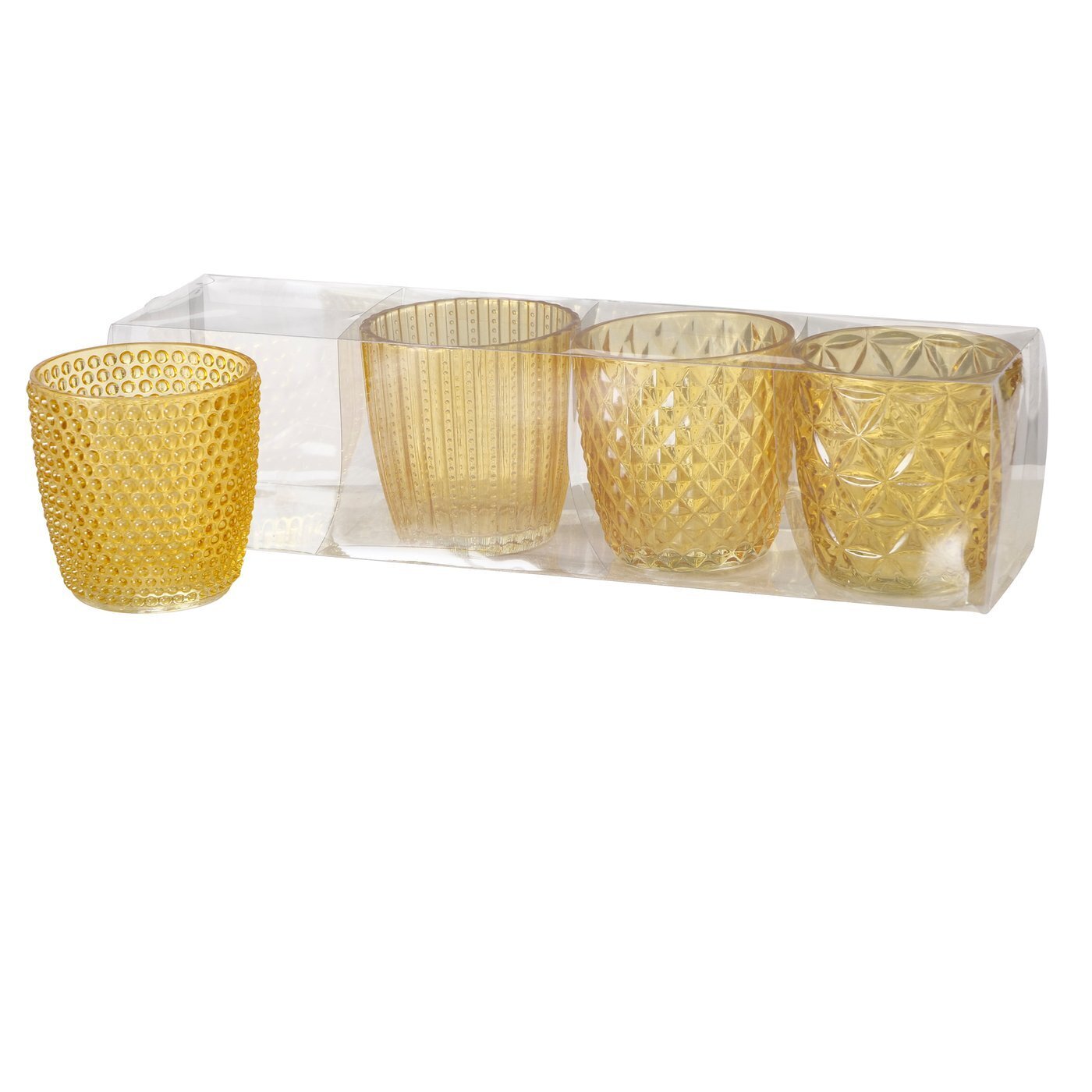 Windlicht Marilu 4er Set, gelb 