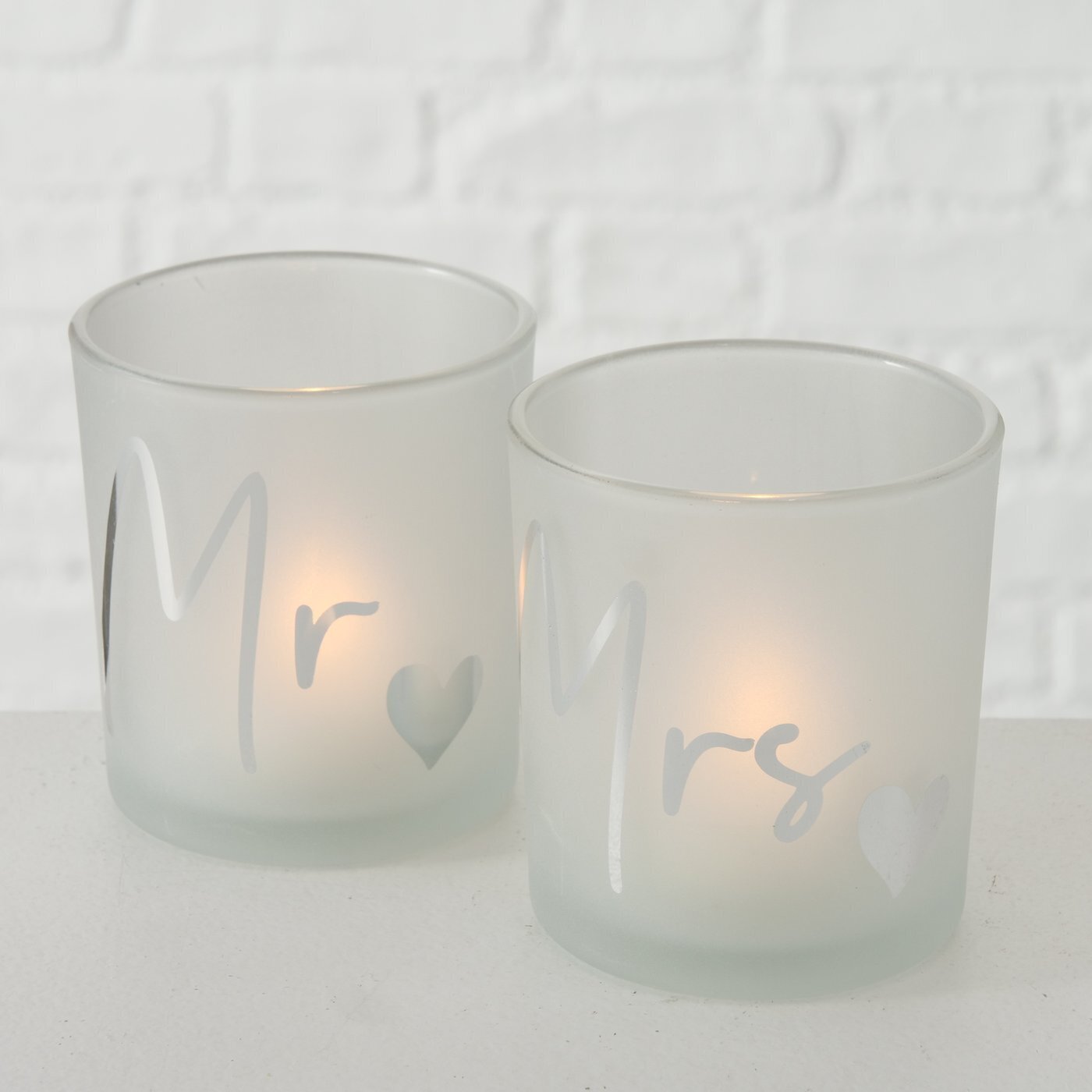 Windlicht Marry 2er Set, weiss 