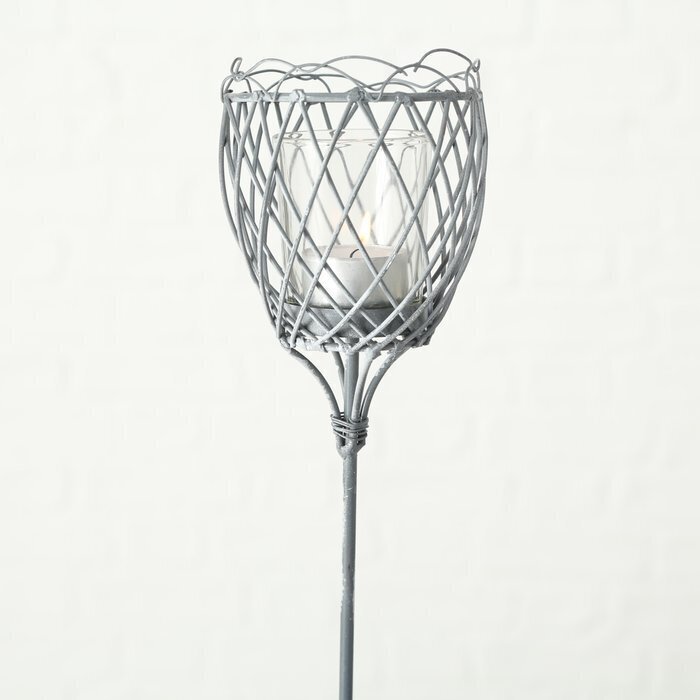 Windlicht Novelle, grau 