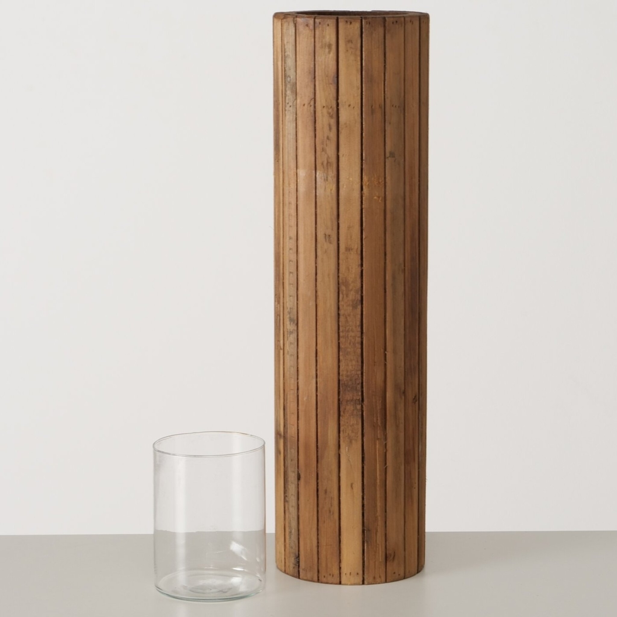Boltze Windlicht-Set Tydal 2-teilig, braun 