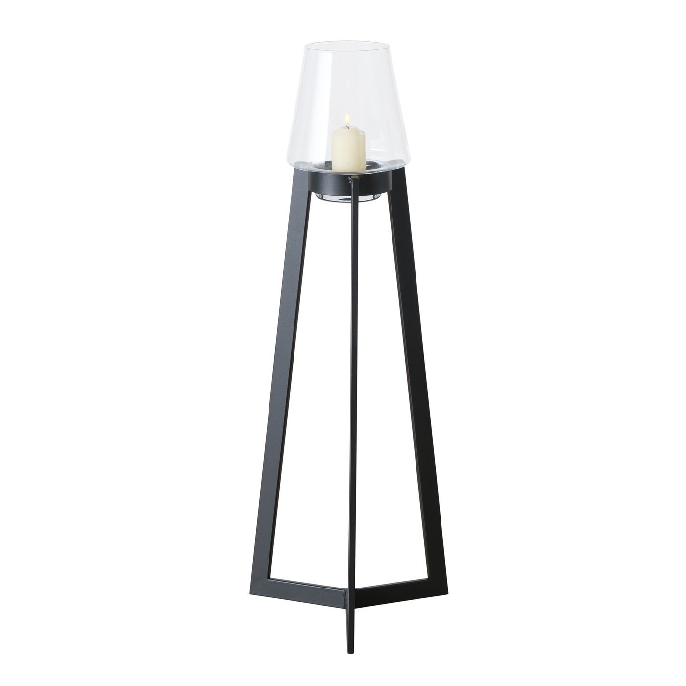 Windlicht Tulia, 2er-Set, schwarz 