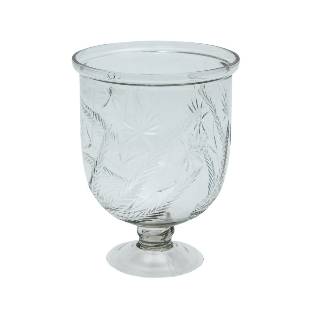 Glas Schüssel mit Muster, farblos 