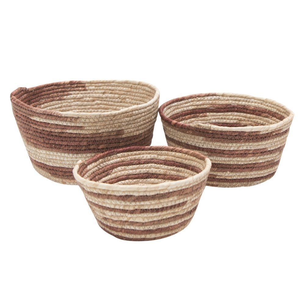 Körbchen S 3er Set Multi, weinrot 